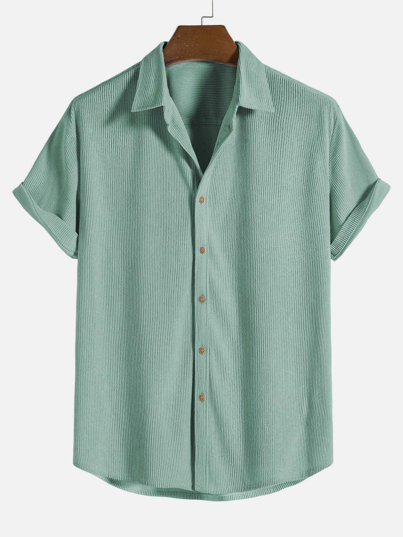 Derada | Corduroy Casual Button - Up Shirt - Derada Fashion