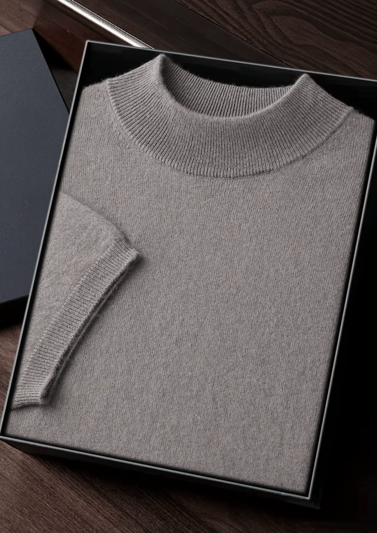 PREMIUM CASHMERE MOCK NECK T - SHIRT - Derada