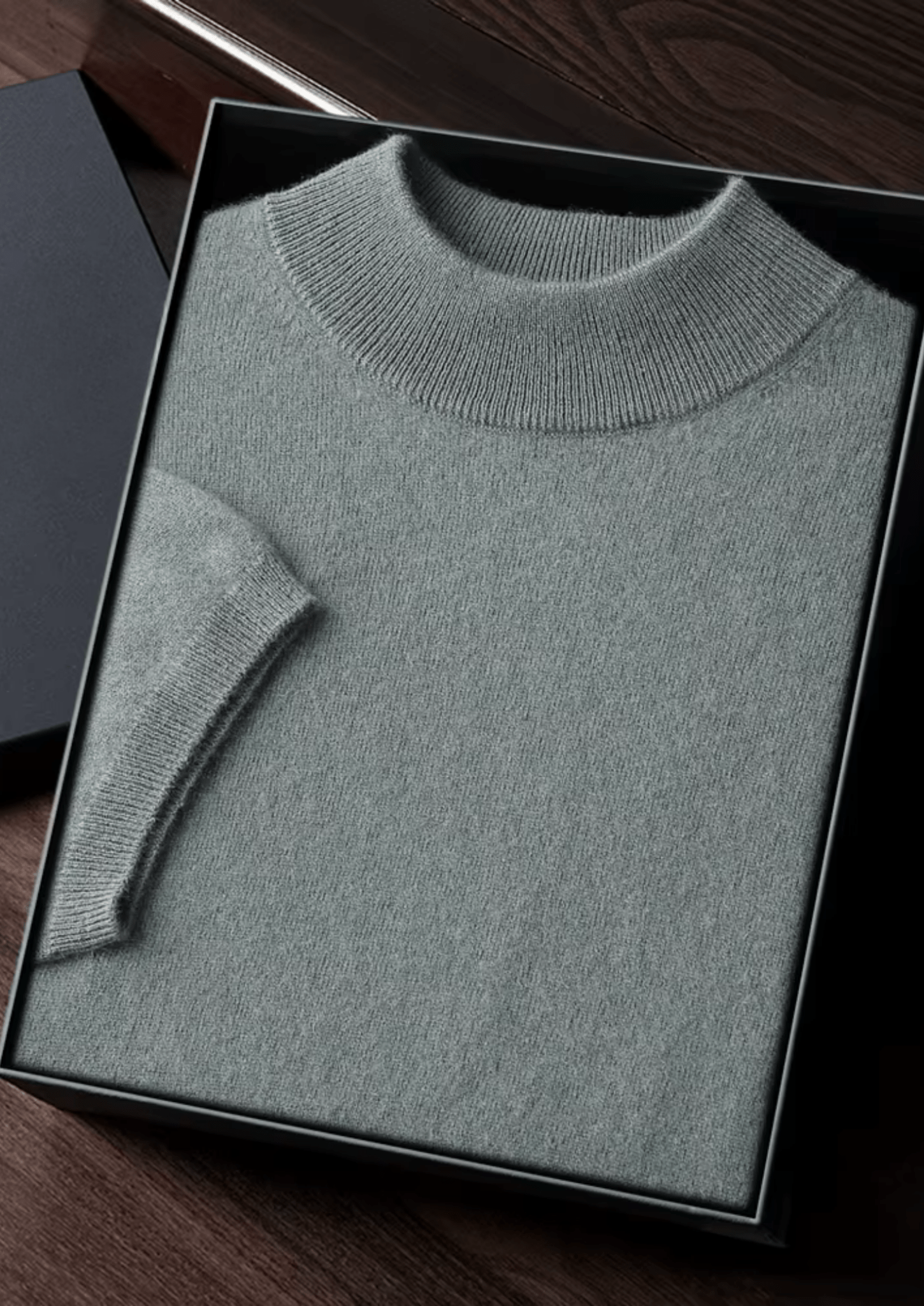 PREMIUM CASHMERE MOCK NECK T - SHIRT - Derada