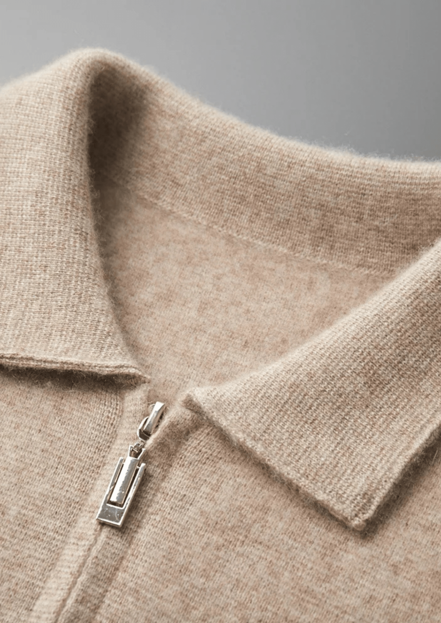 PREMIUM CASHMERE ZIPPER CARDIGAN - Derada