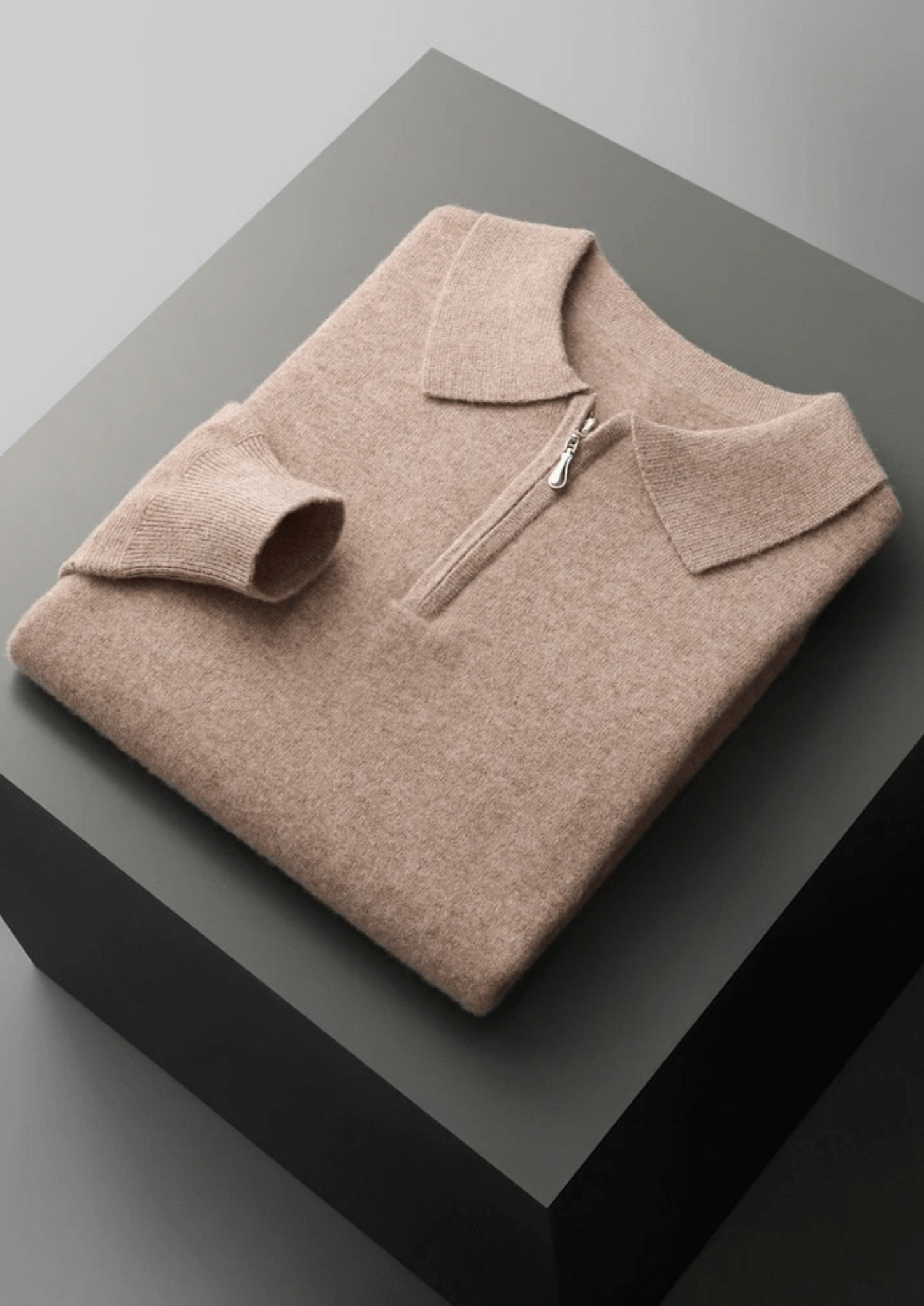 PURE EXTRA - FINE MERINO WOOL HALF ZIP POLO - Derada