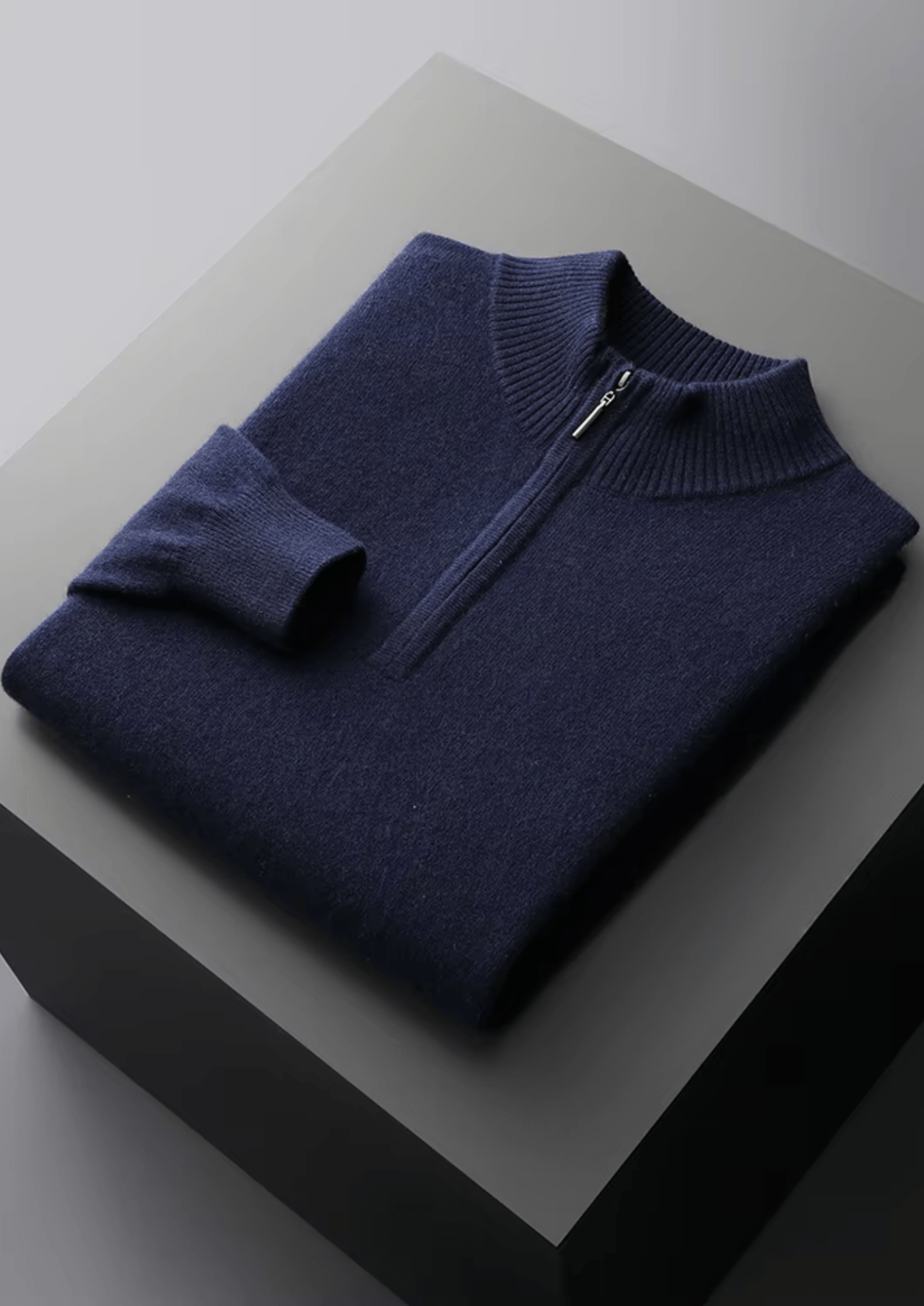 PURE EXTRA - FINE MERINO WOOL HALF ZIP SWEATER - Derada