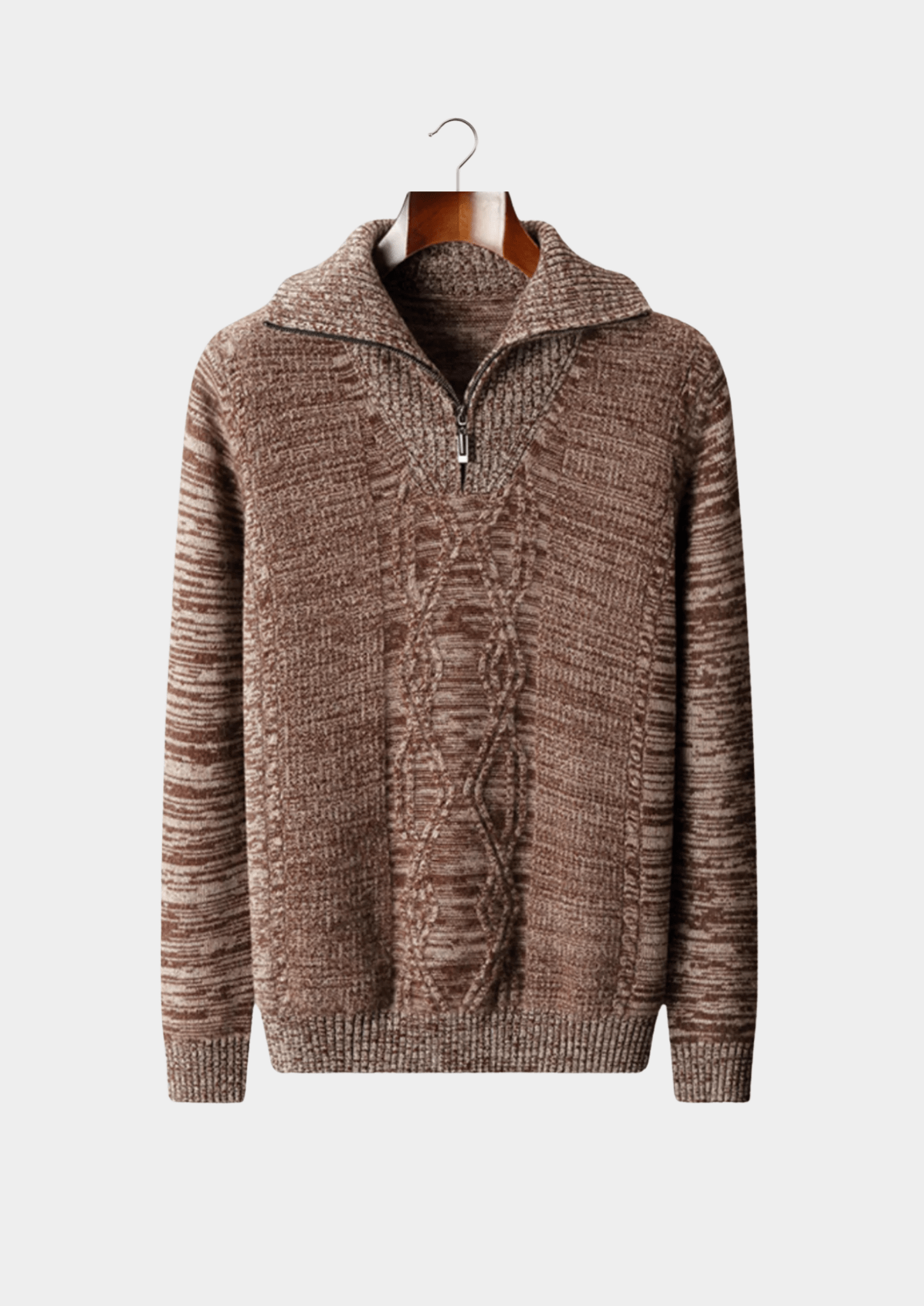 PURE EXTRA - FINE MERINO WOOL HALF ZIP SWEATER - Derada