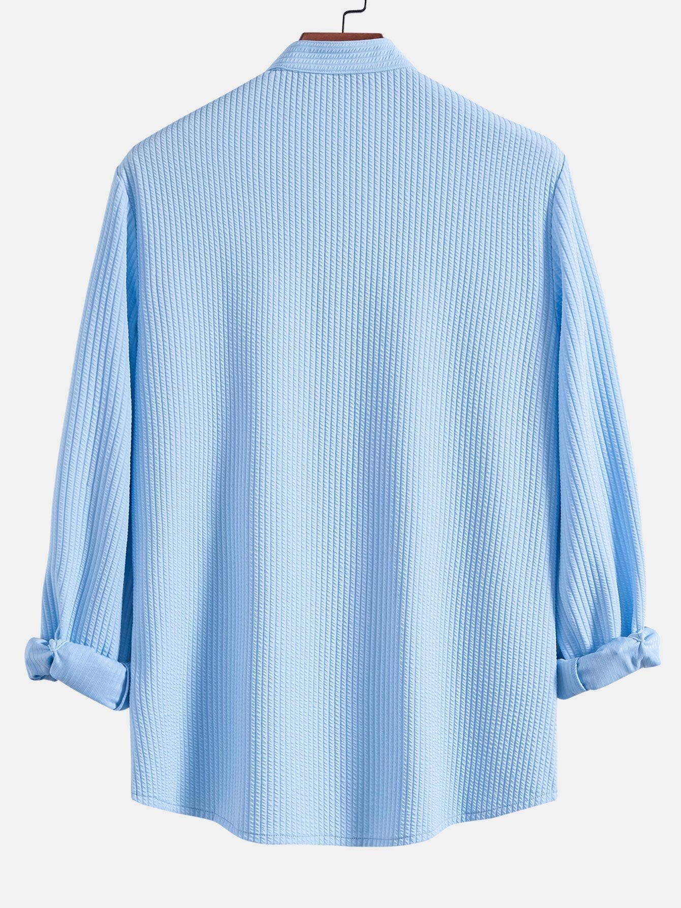 Derada | Geribbeld Stretch Overhemd met Lange Mouwen - Derada Fashion