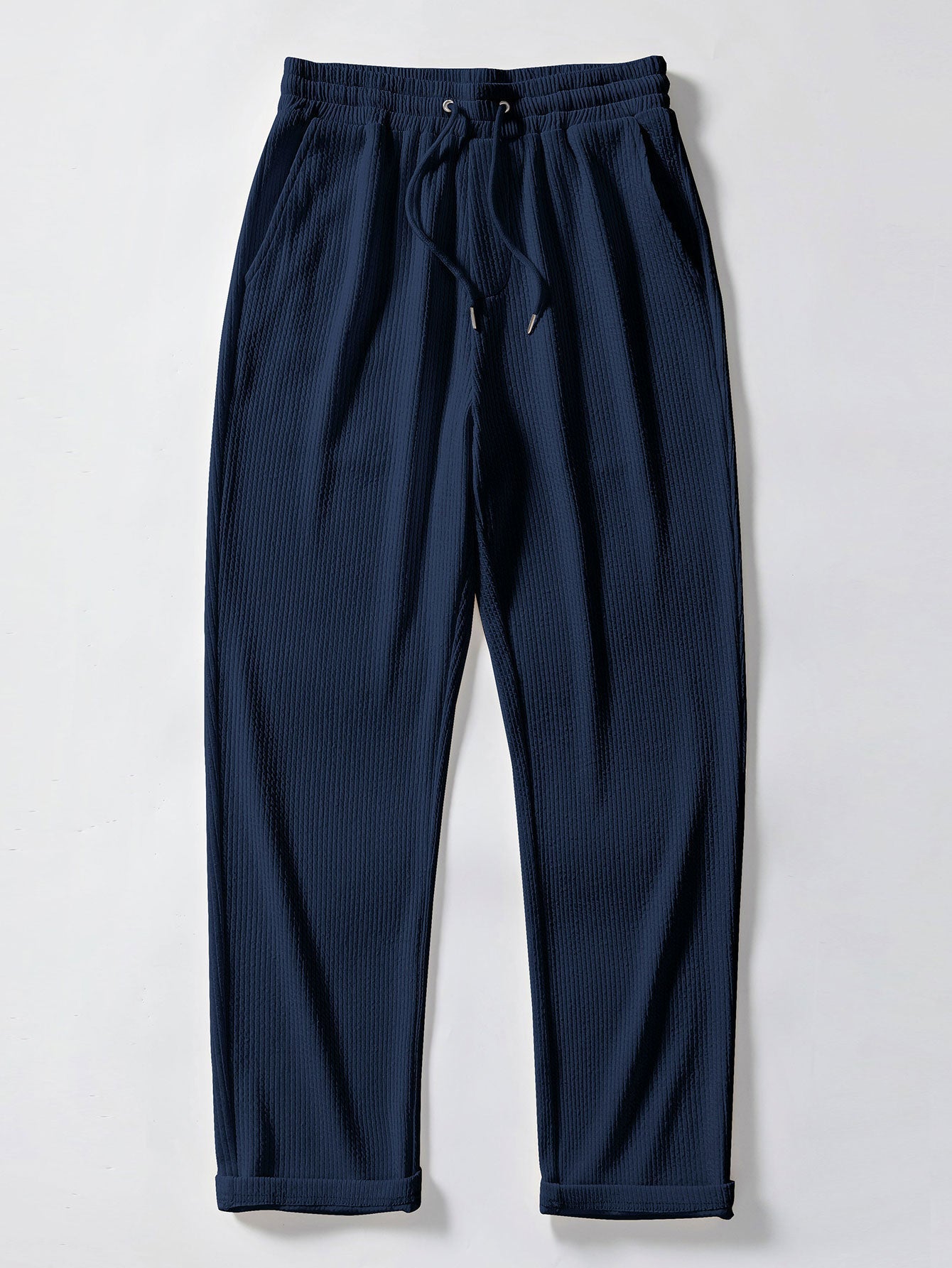Derada | Geribbelde Straight Fit Broek - Derada Fashion