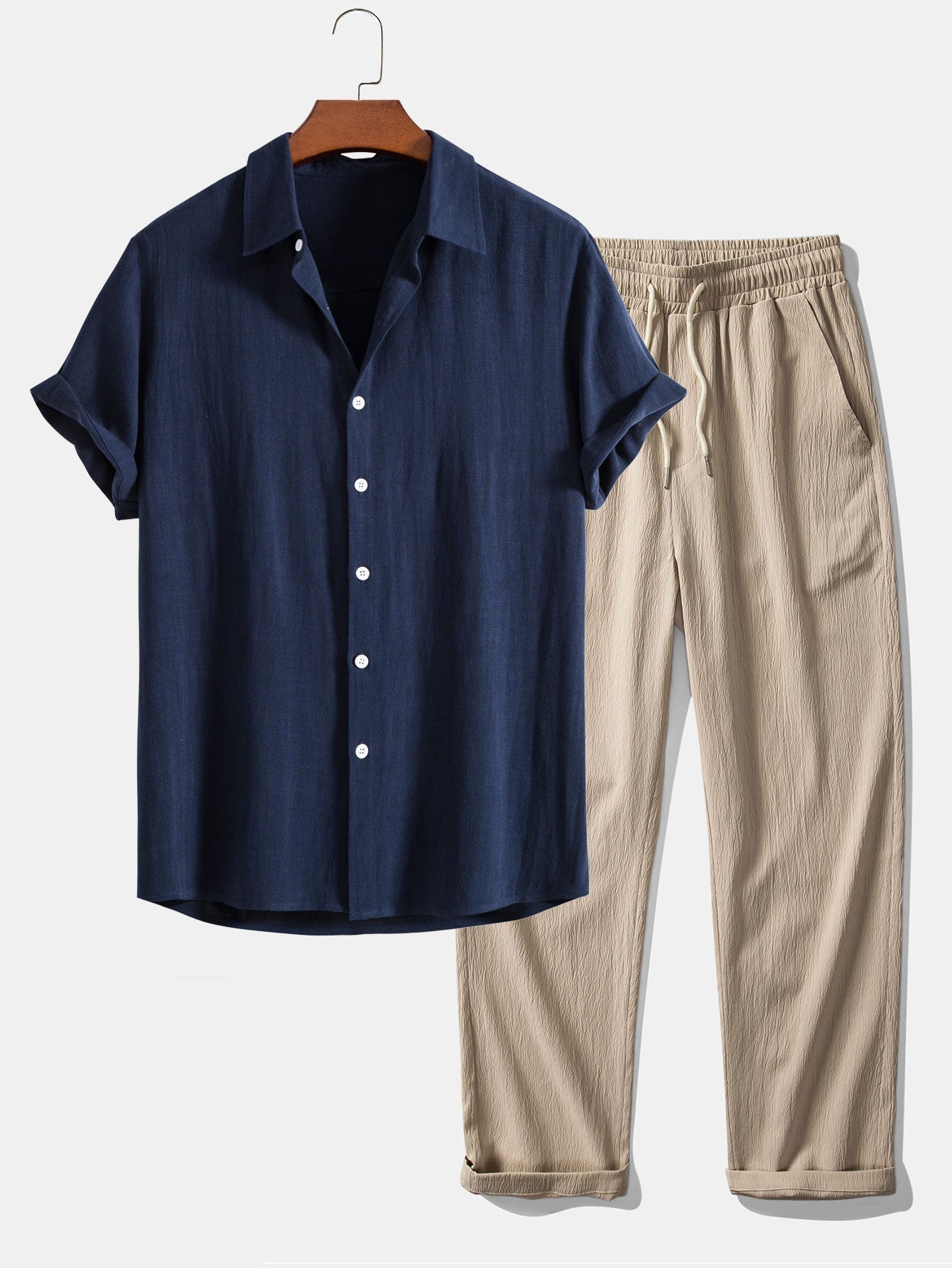 Derada | Klassieke Linnen Rayon Set - Derada Fashion