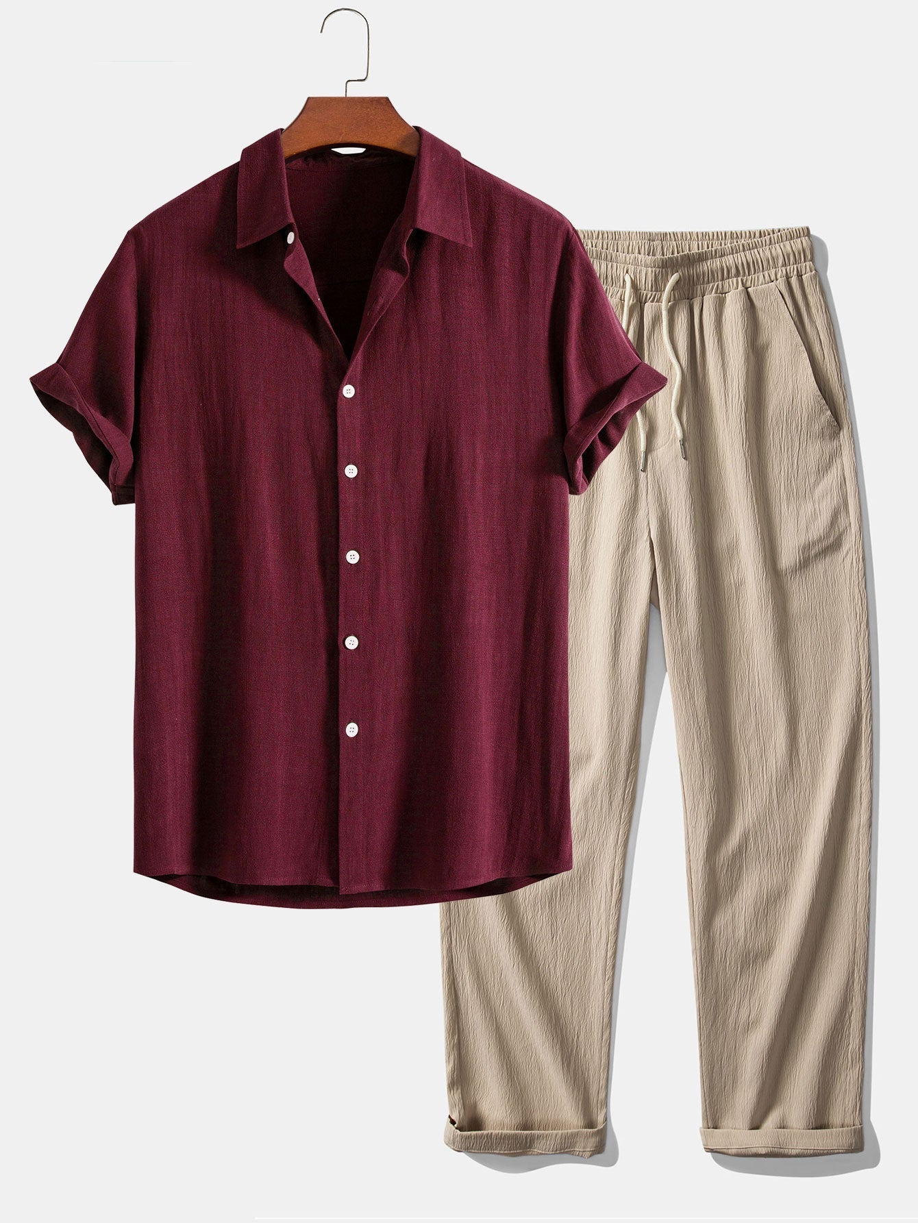 Derada | Klassieke Linnen Rayon Set - Derada Fashion