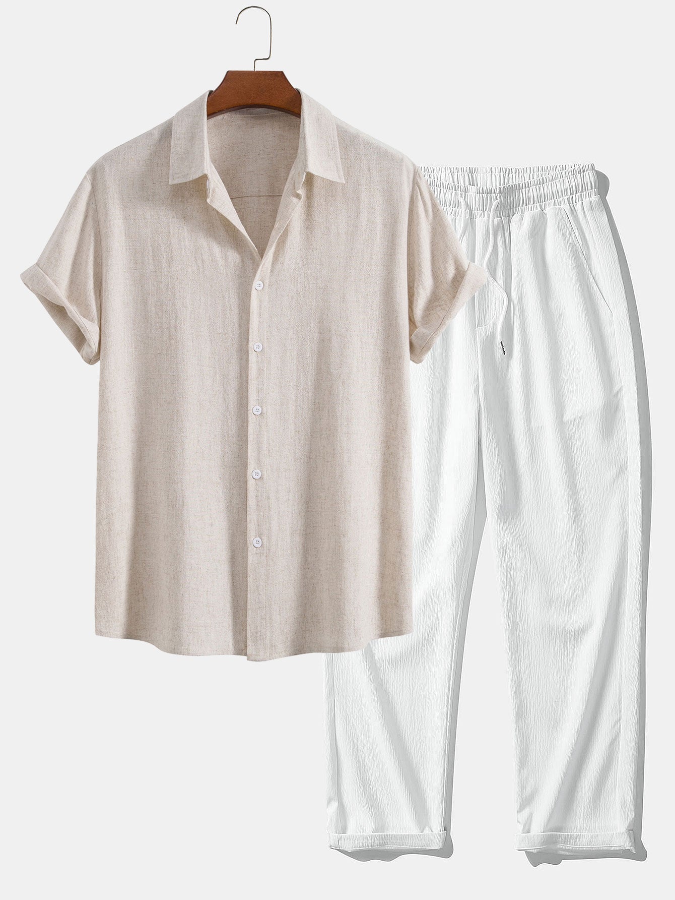 Derada | Klassieke Linnen Rayon Set - Derada Fashion