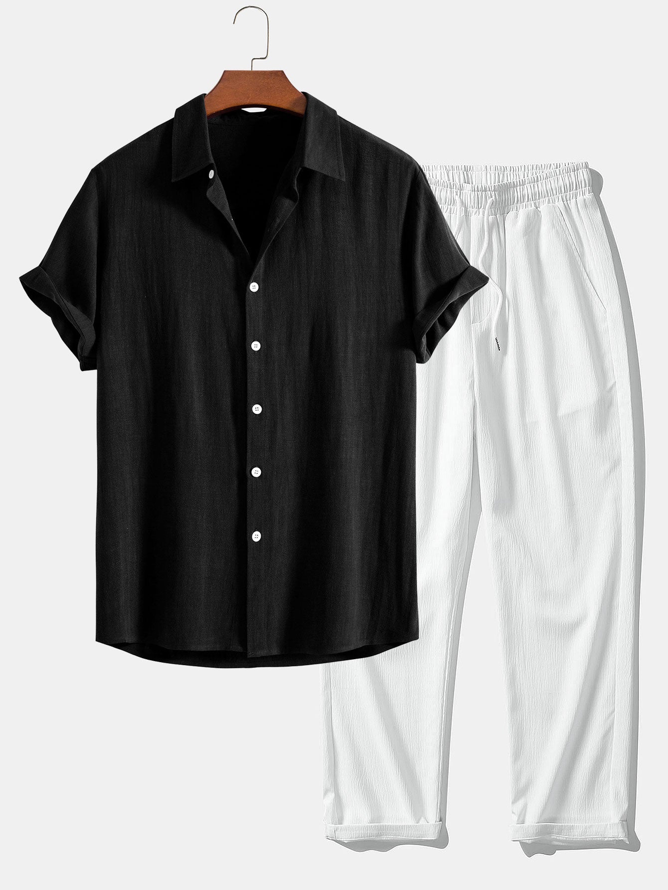 Derada | Klassieke Linnen Rayon Set - Derada Fashion