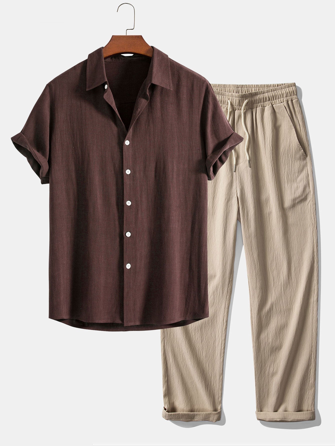 Derada | Klassieke Linnen Rayon Set - Derada Fashion