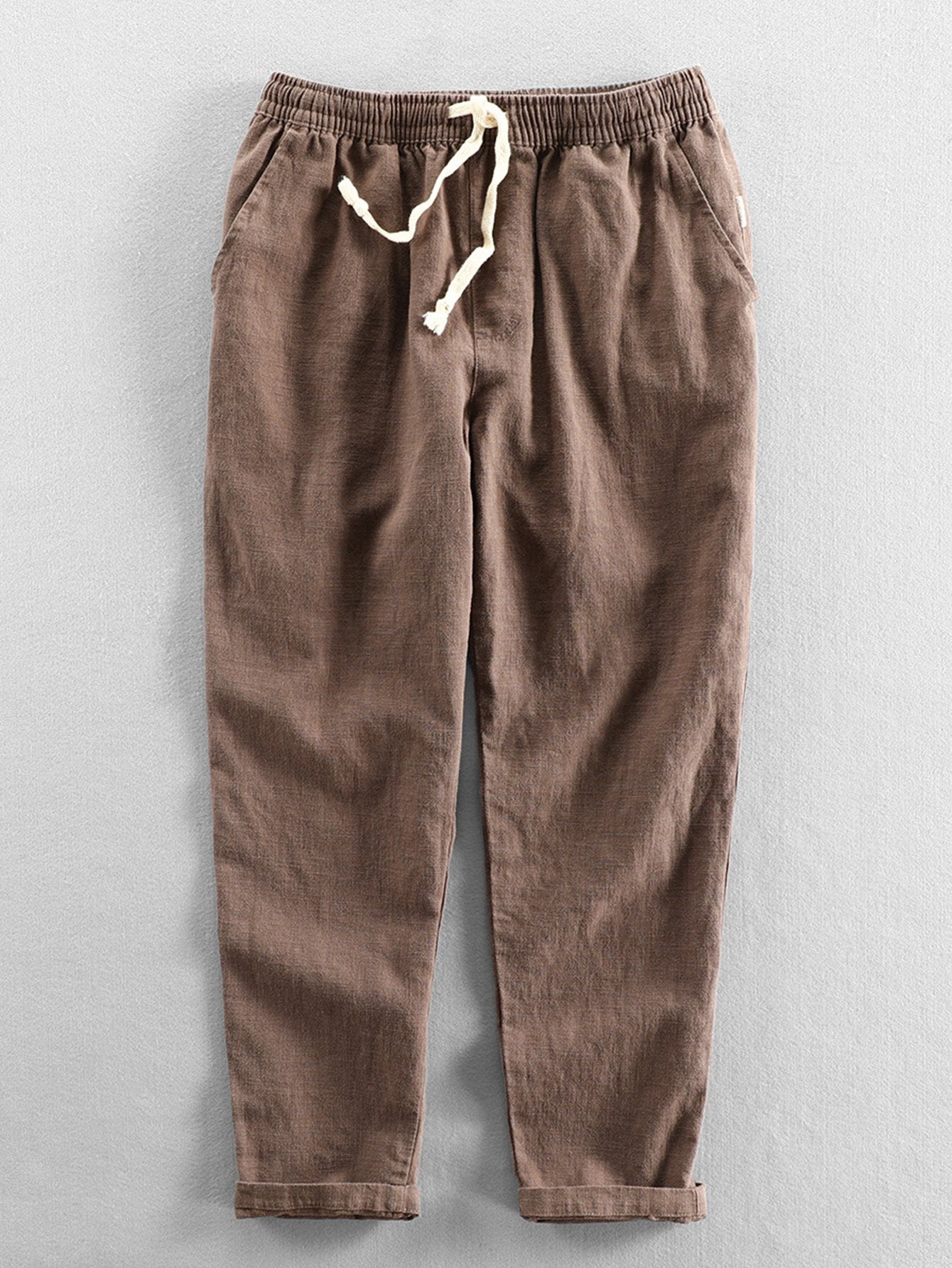 Derada | Linnen Blend Cropped Broek - Derada Fashion