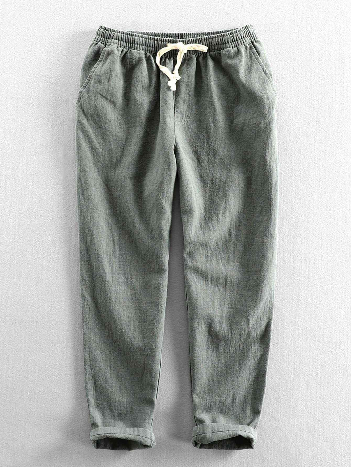 Derada | Linnen Blend Cropped Broek - Derada Fashion