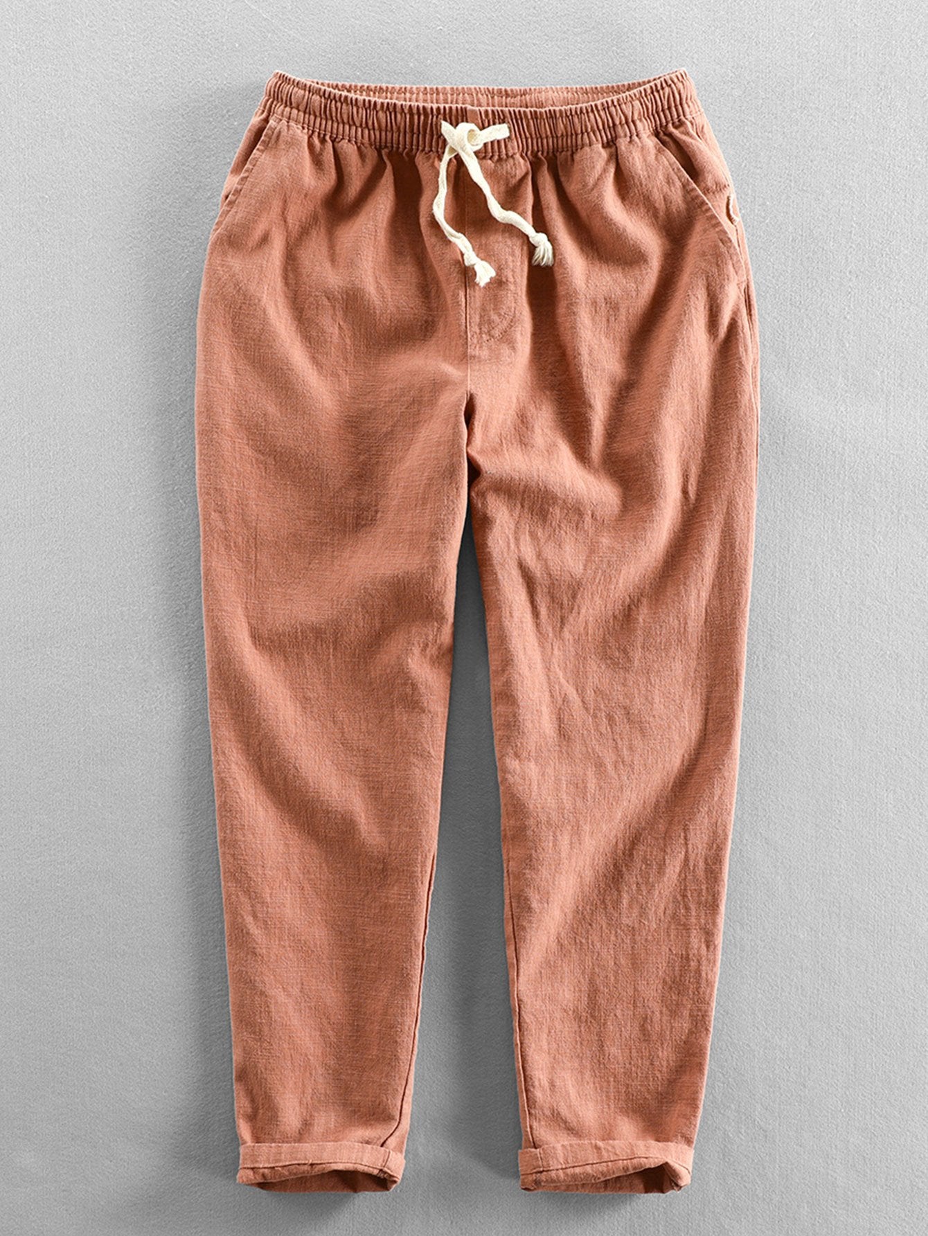 Derada | Linnen Blend Cropped Broek - Derada Fashion