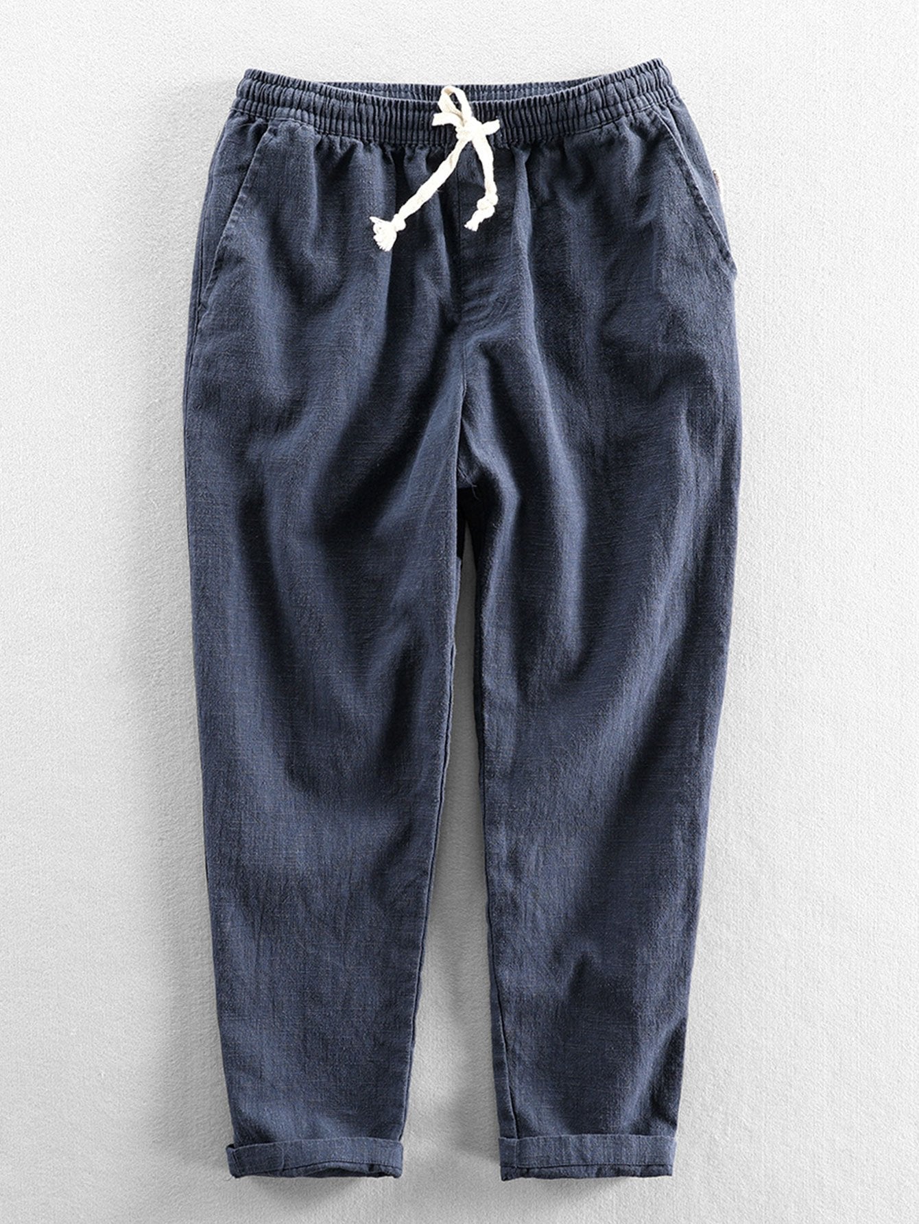 Derada | Linnen Blend Cropped Broek - Derada Fashion