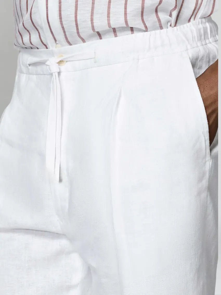 Derada | Linnen Broek - Wit - Derada