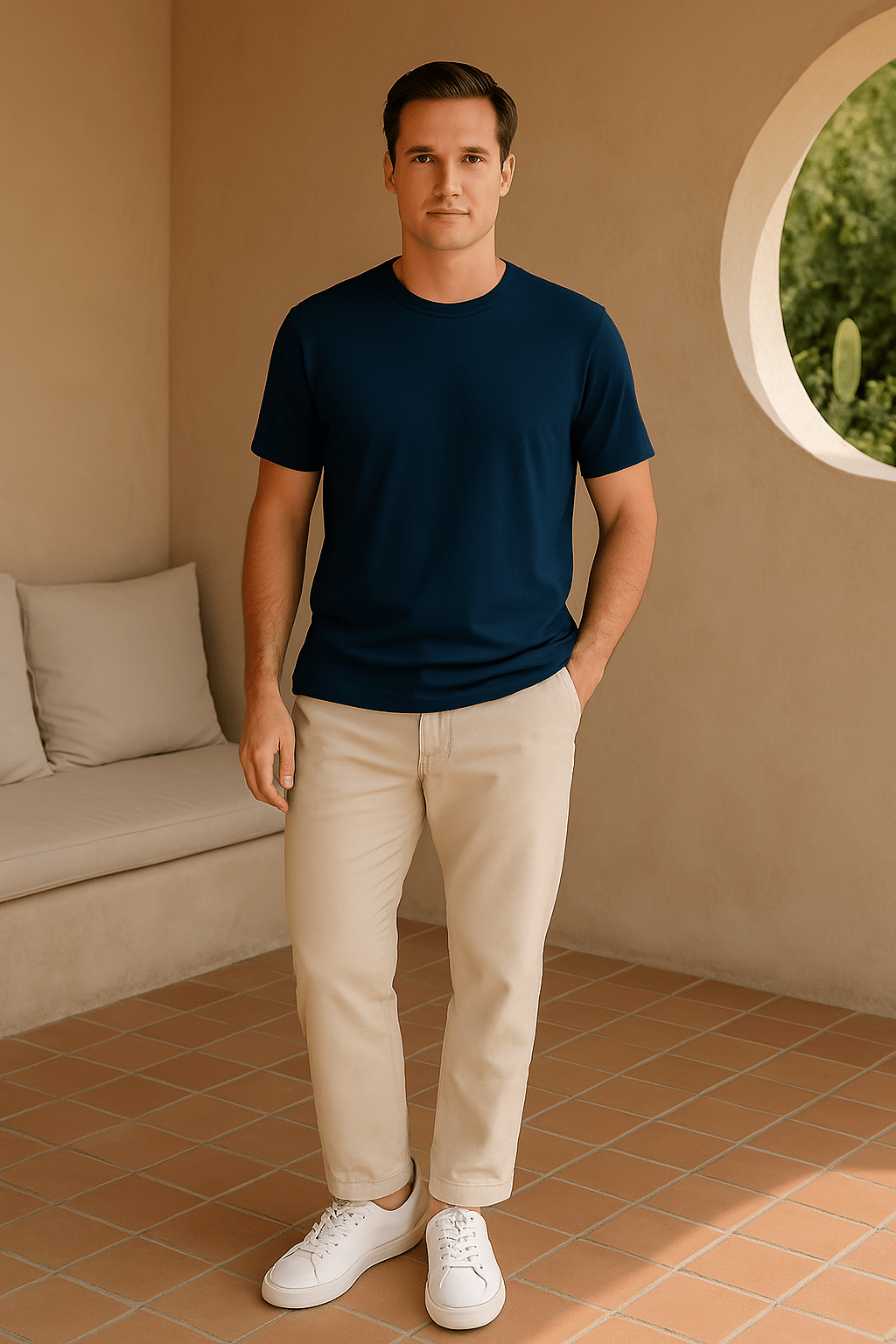 Derada | Luxe T-shirt Marineblauw - Derada