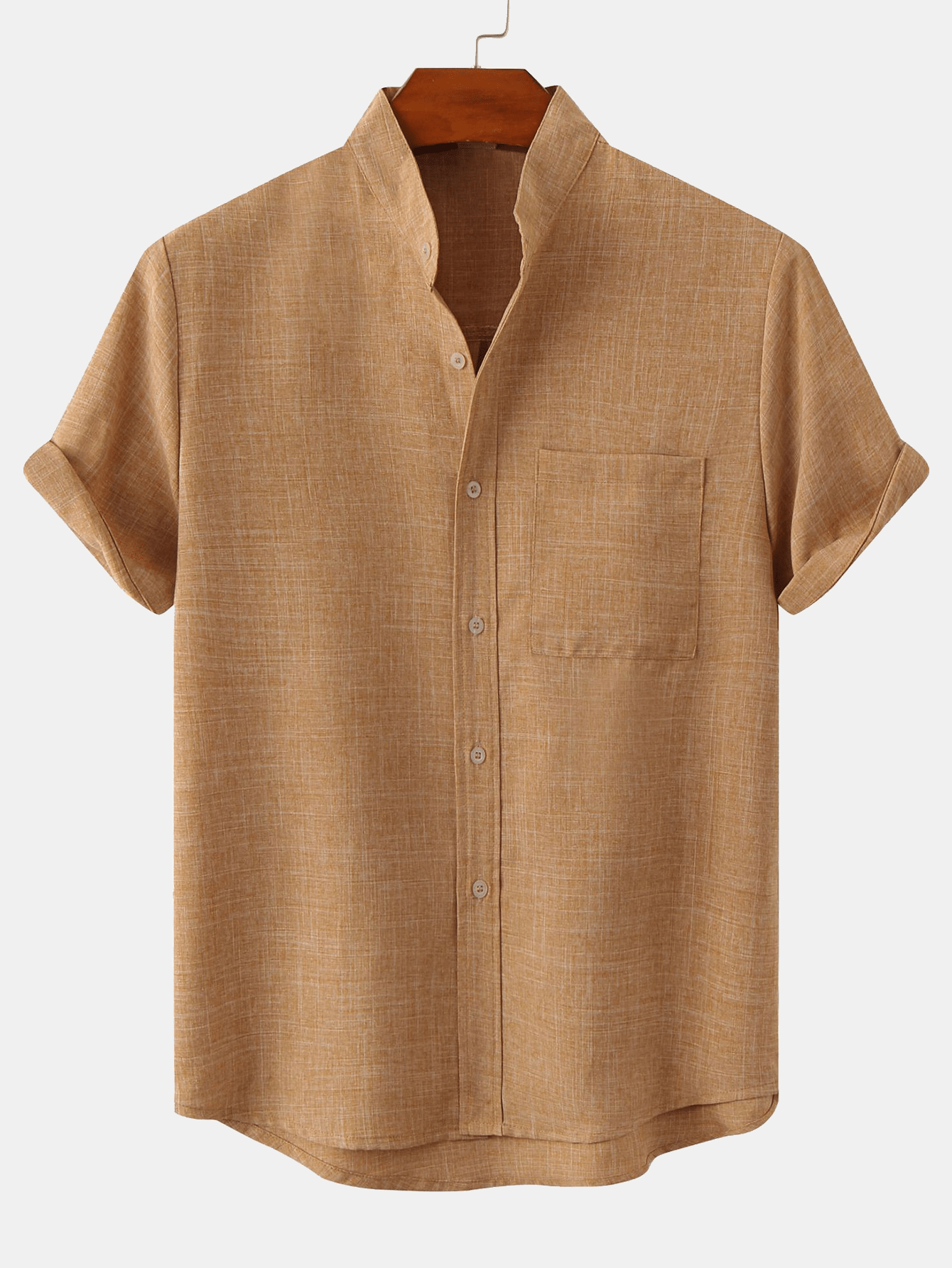 Derada | Staande Kraag Zakshirt - Derada Fashion