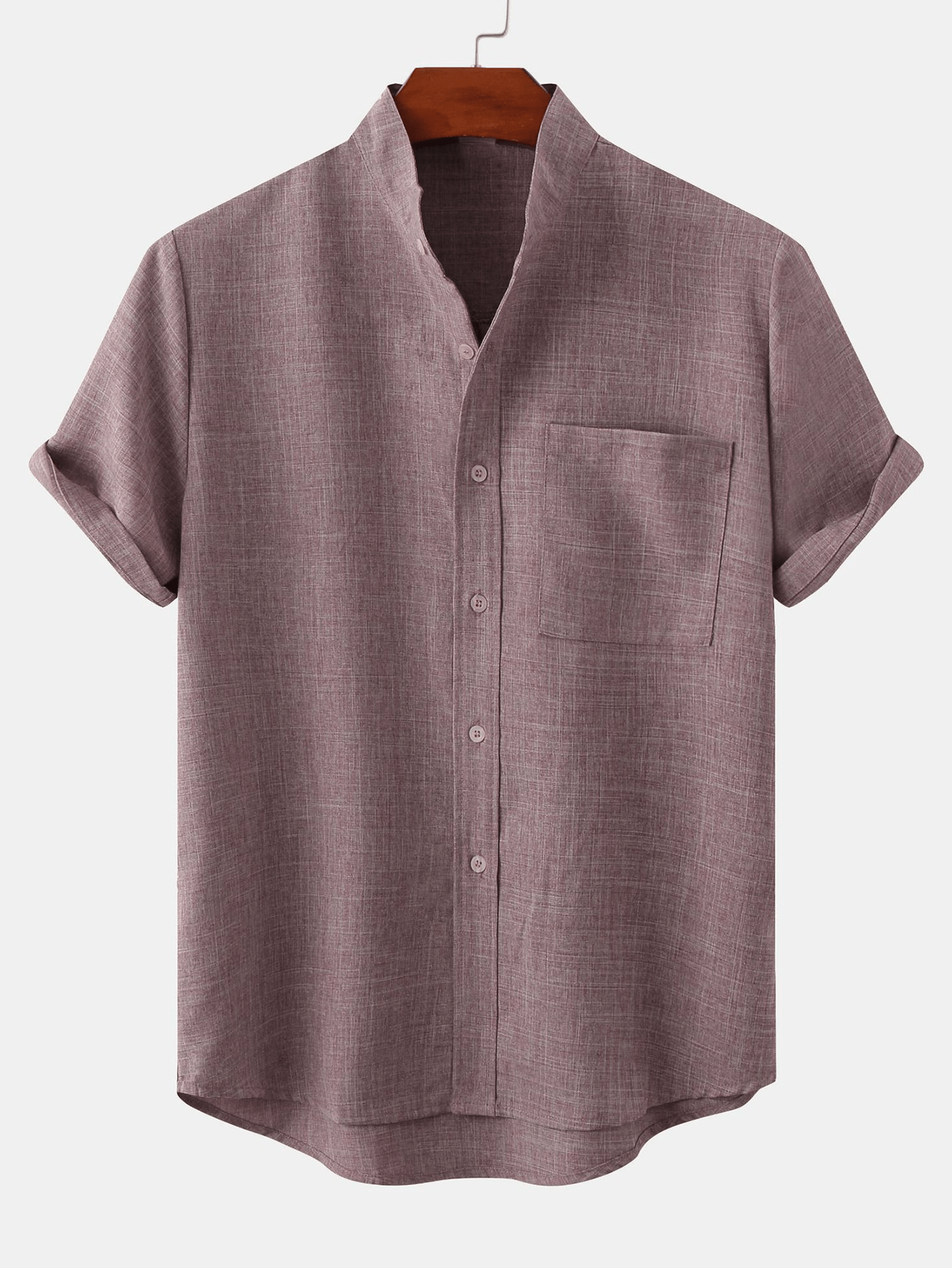 Derada | Staande Kraag Zakshirt - Derada Fashion