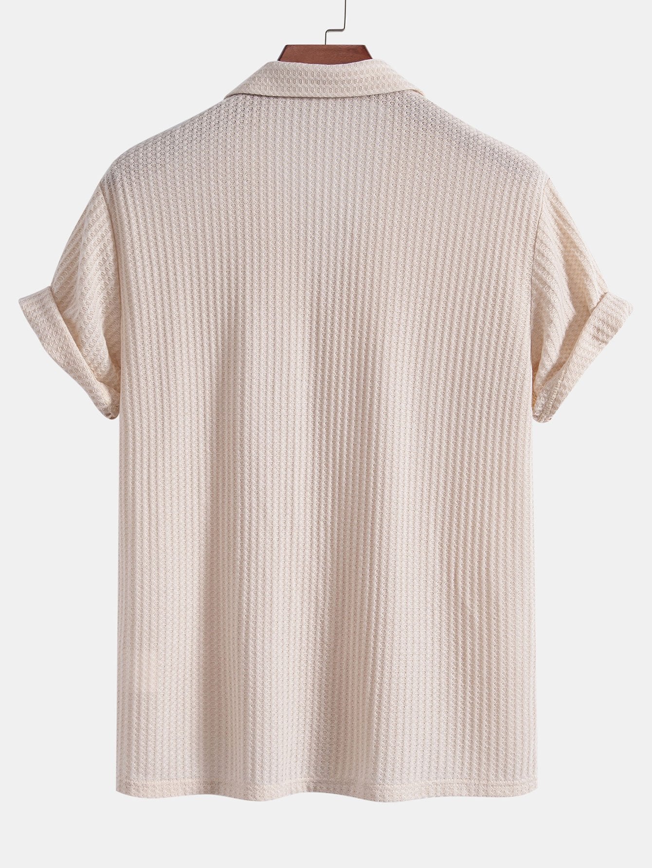 Derada | Wafeltextuur Cubaans Shirt - Derada Fashion