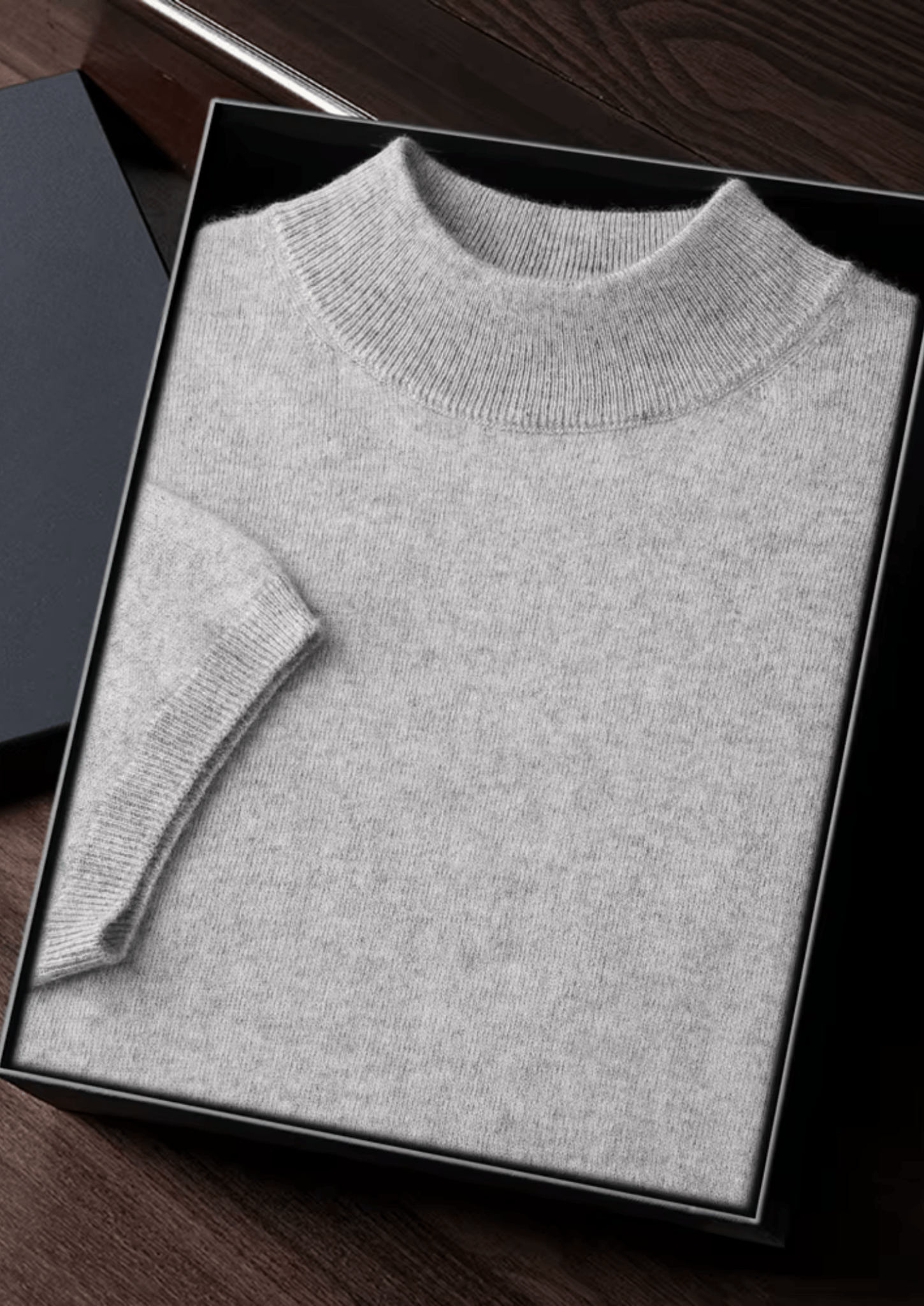 PREMIUM CASHMERE MOCK NECK T - SHIRT - Derada