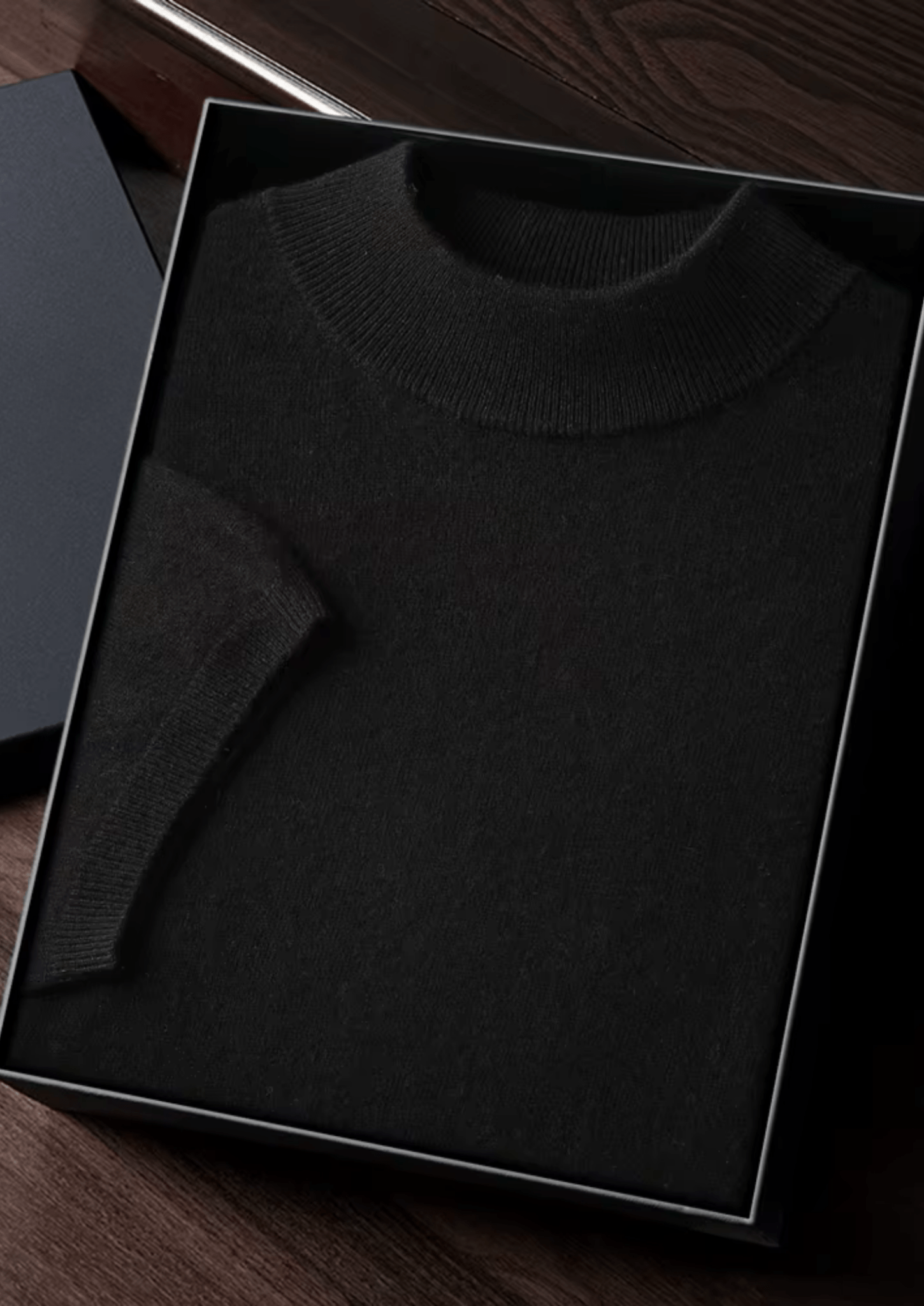 PREMIUM CASHMERE MOCK NECK T - SHIRT - Derada