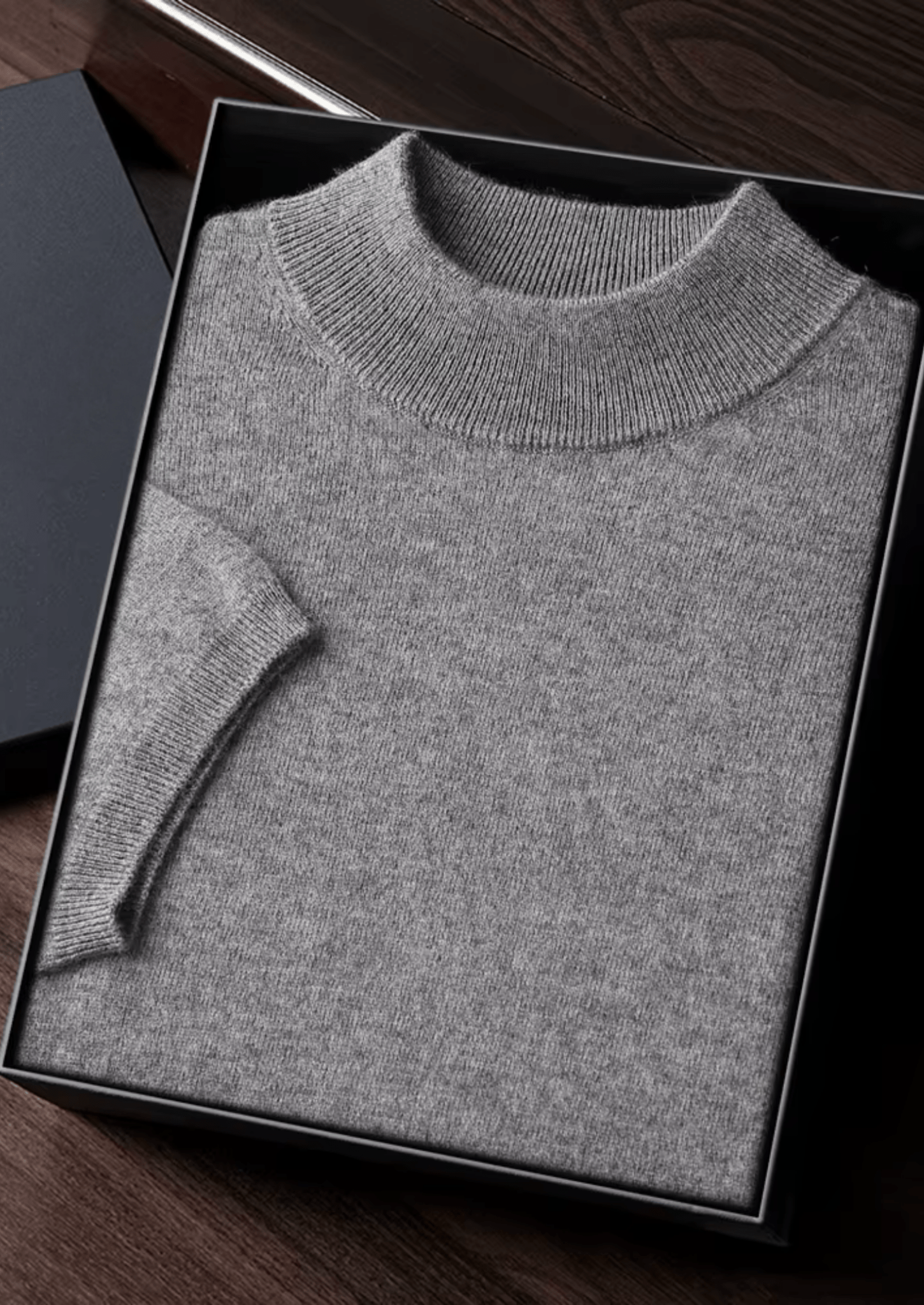 PREMIUM CASHMERE MOCK NECK T - SHIRT - Derada