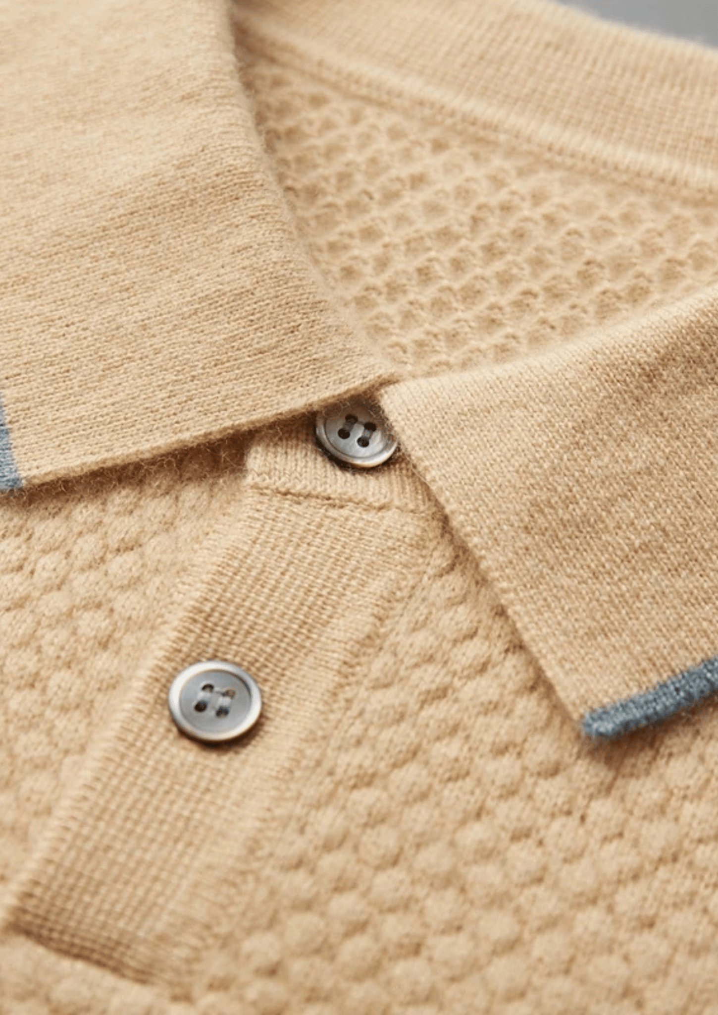 PREMIUM CASHMERE TWO - TONE POLO - Derada