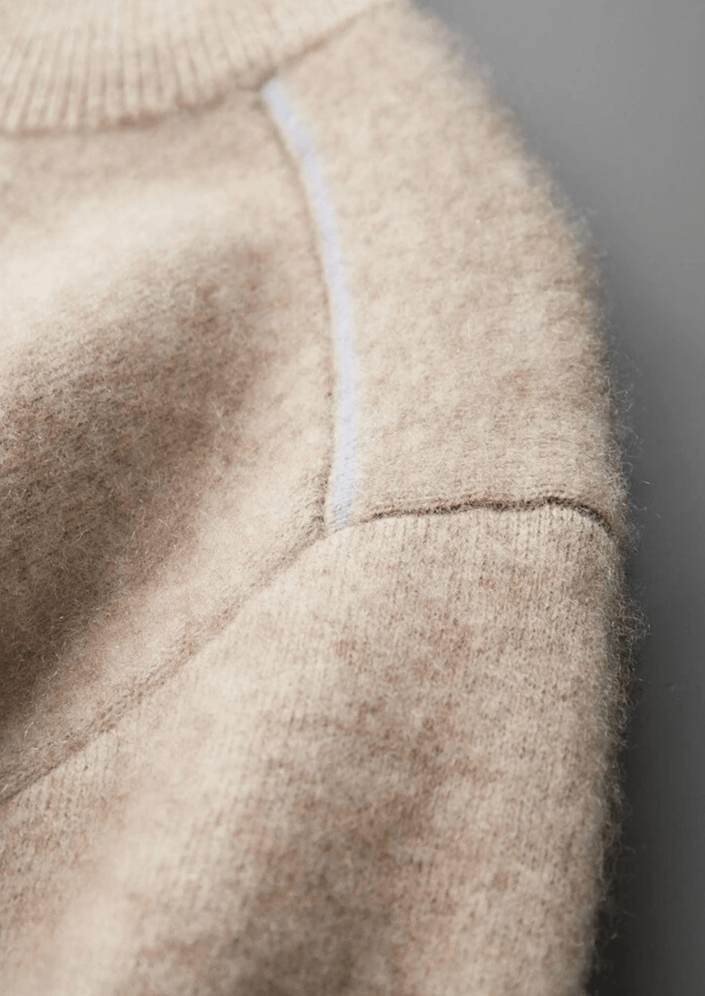 PREMIUM CASHMERE TWO TONE ZIP CARDIGAN - Derada