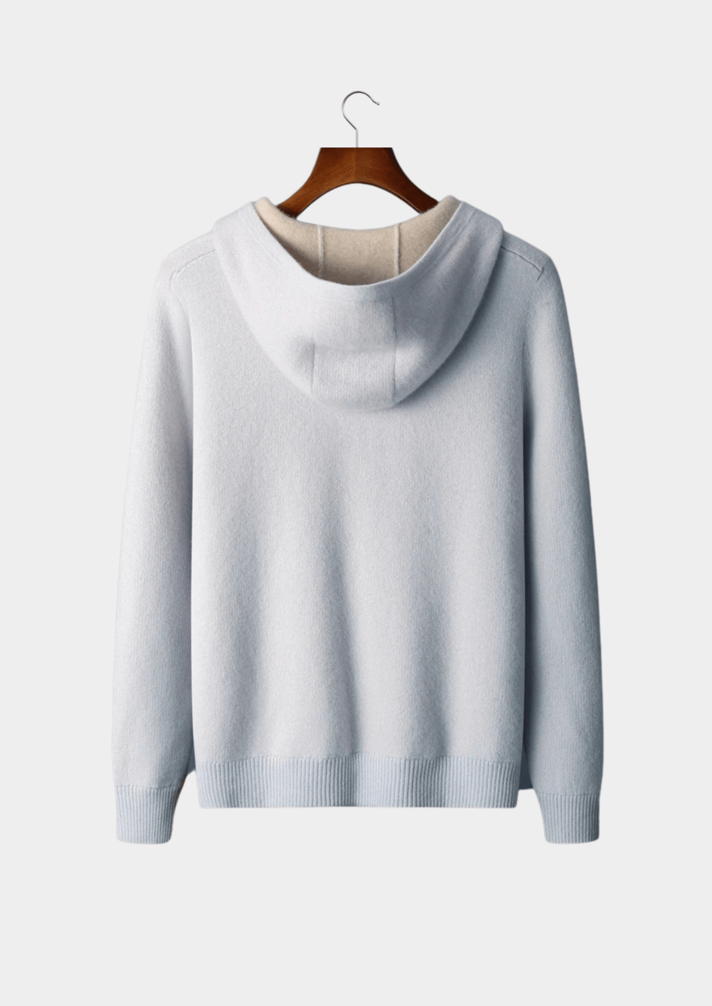 PREMIUM CASHMERE TWO - TONE ZIPPER HOODIE - Derada