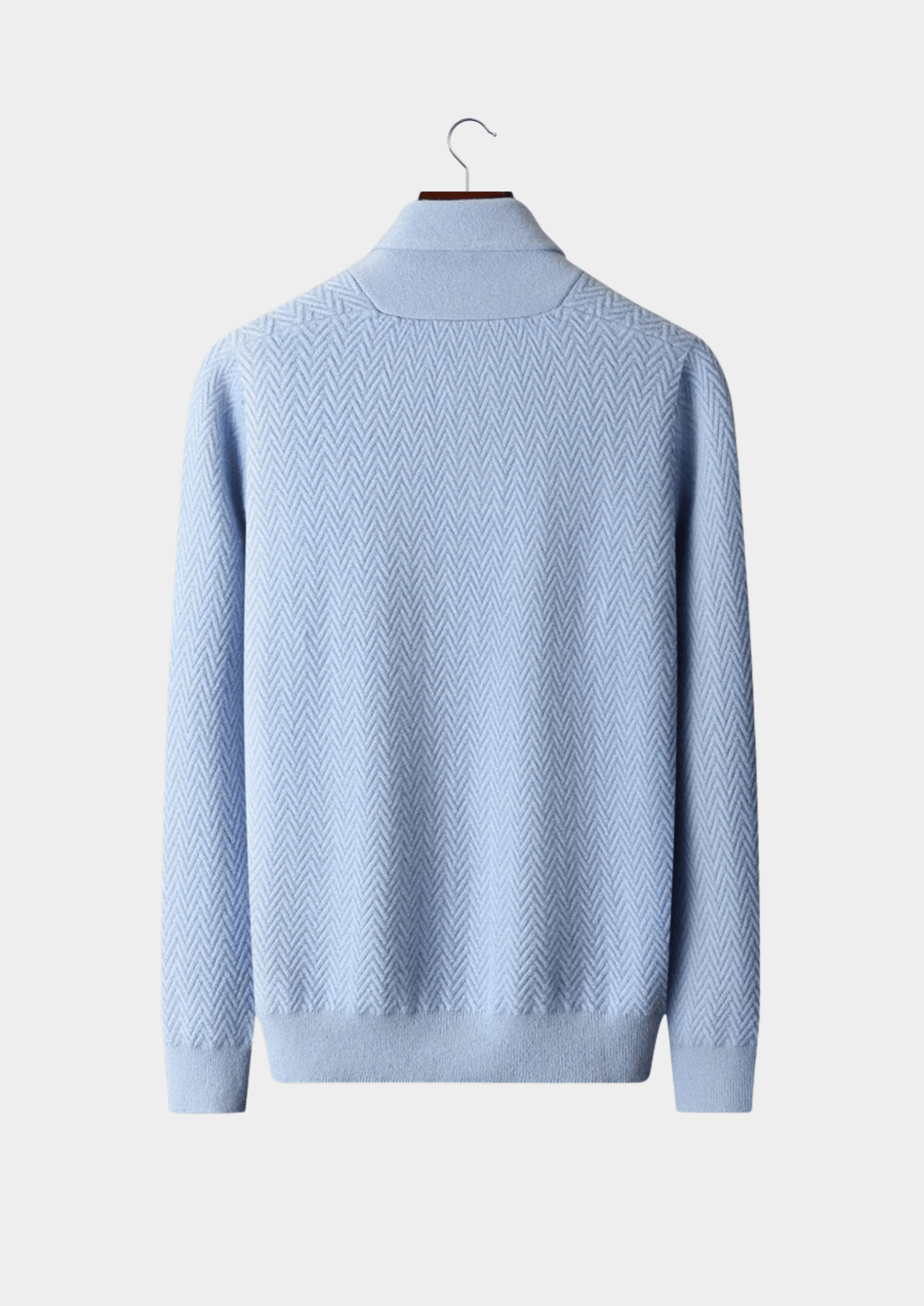 PREMIUM CASHMERE ZIGZAG BUTTON SWEATER - Derada