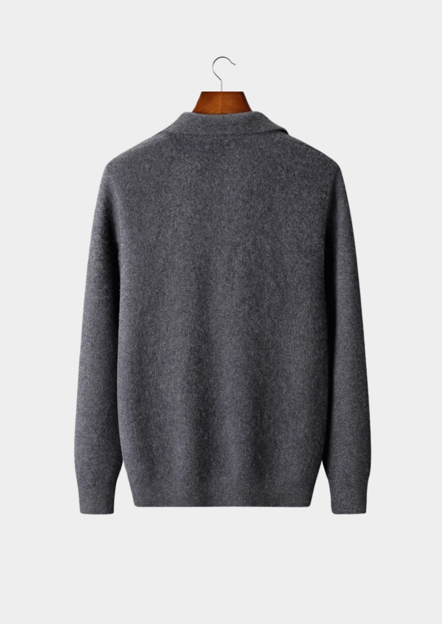 PREMIUM CASHMERE ZIP POLO CARDIGAN - Derada