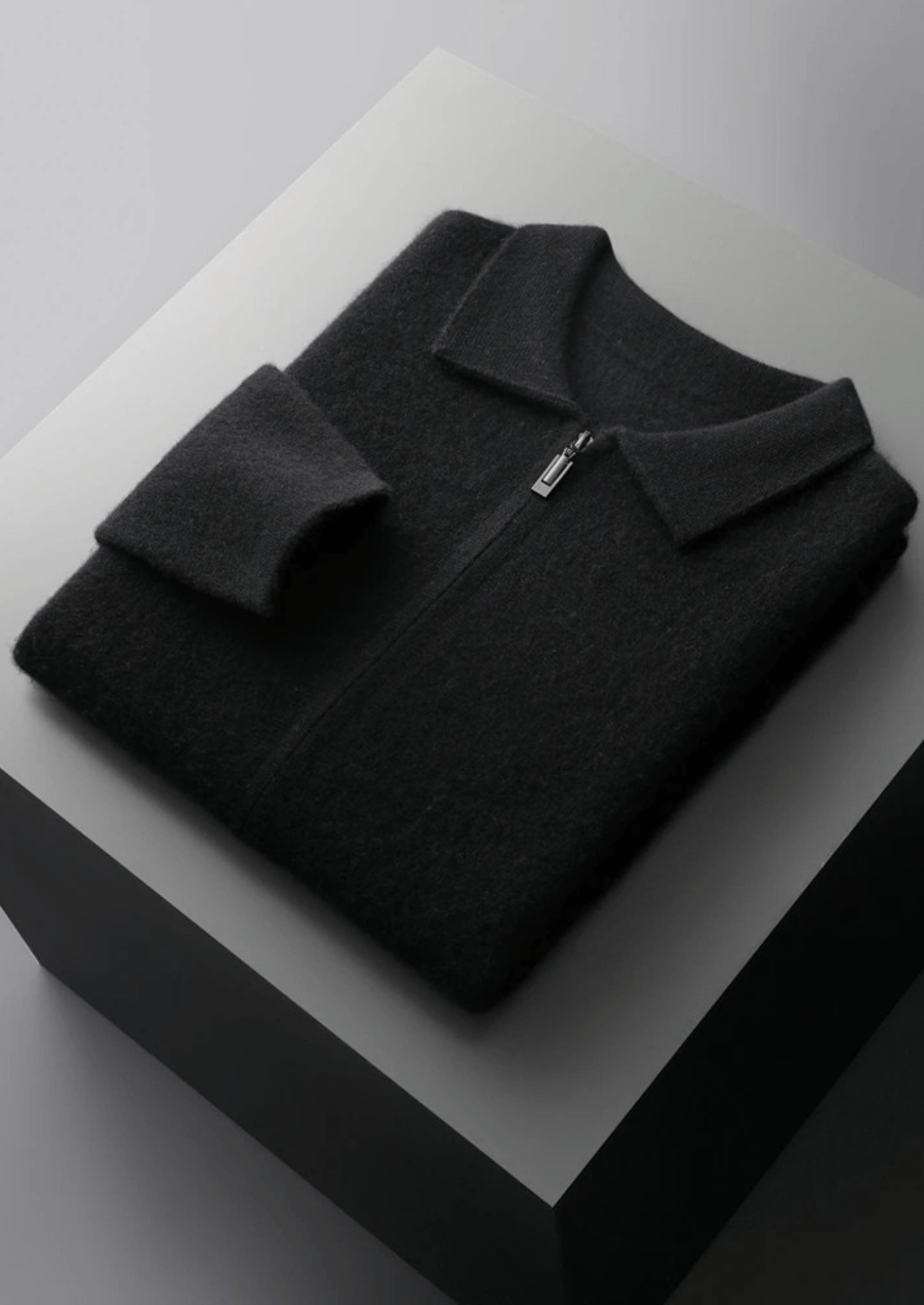 PREMIUM CASHMERE ZIPPER CARDIGAN - Derada