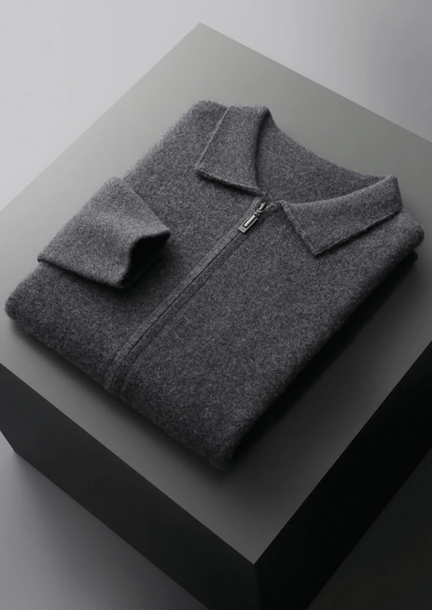 PREMIUM CASHMERE ZIPPER CARDIGAN - Derada