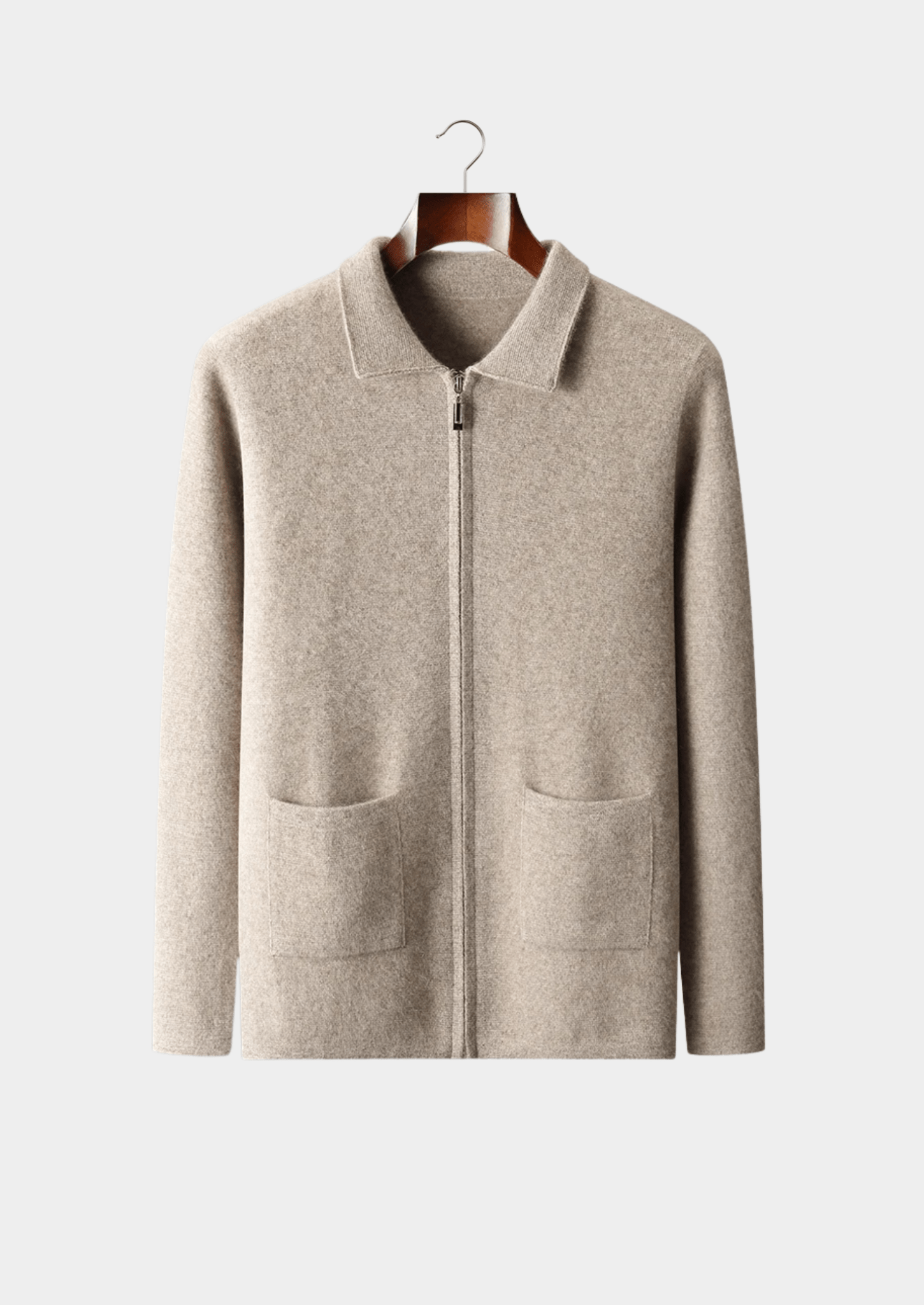 PREMIUM CASHMERE ZIPPER CARDIGAN - Derada