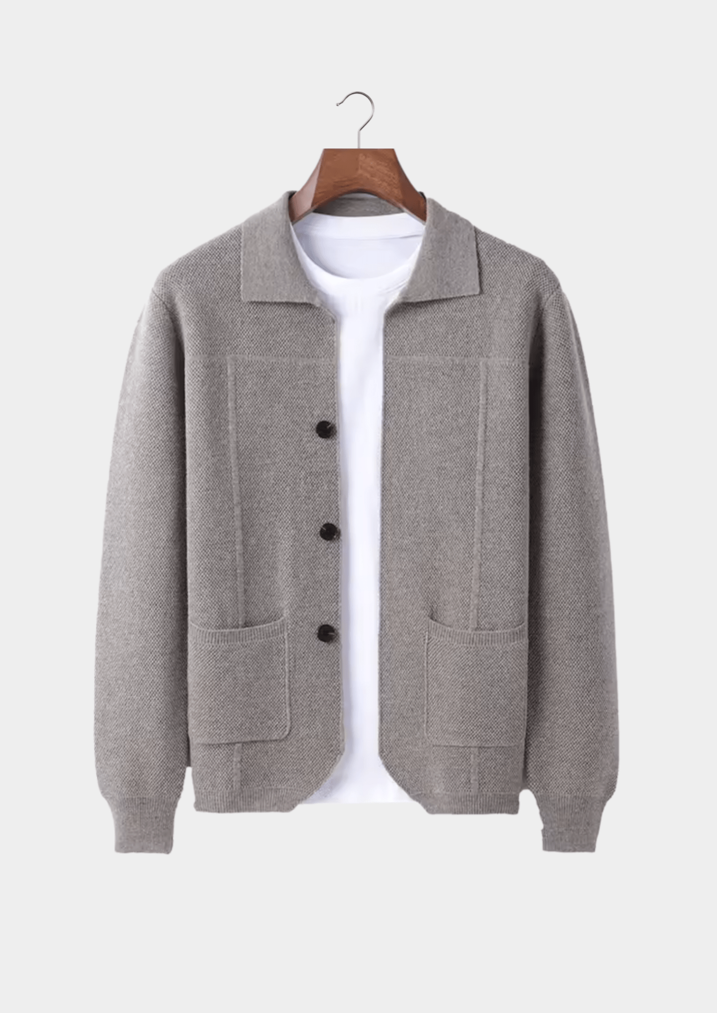 PURE EXTRA - FINE MERINO WOOL BUTTON OVERSHIRT - Derada