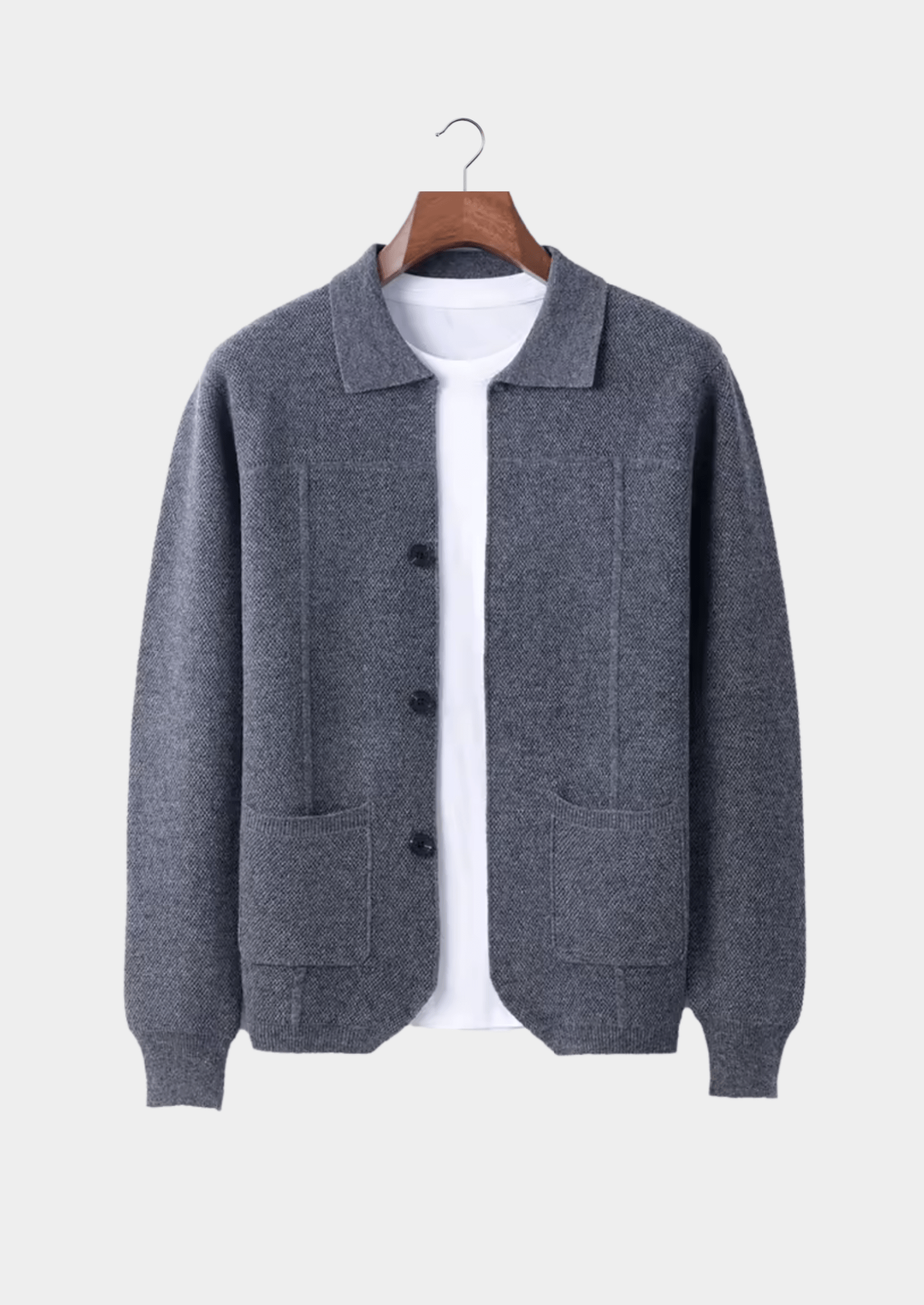PURE EXTRA - FINE MERINO WOOL BUTTON OVERSHIRT - Derada