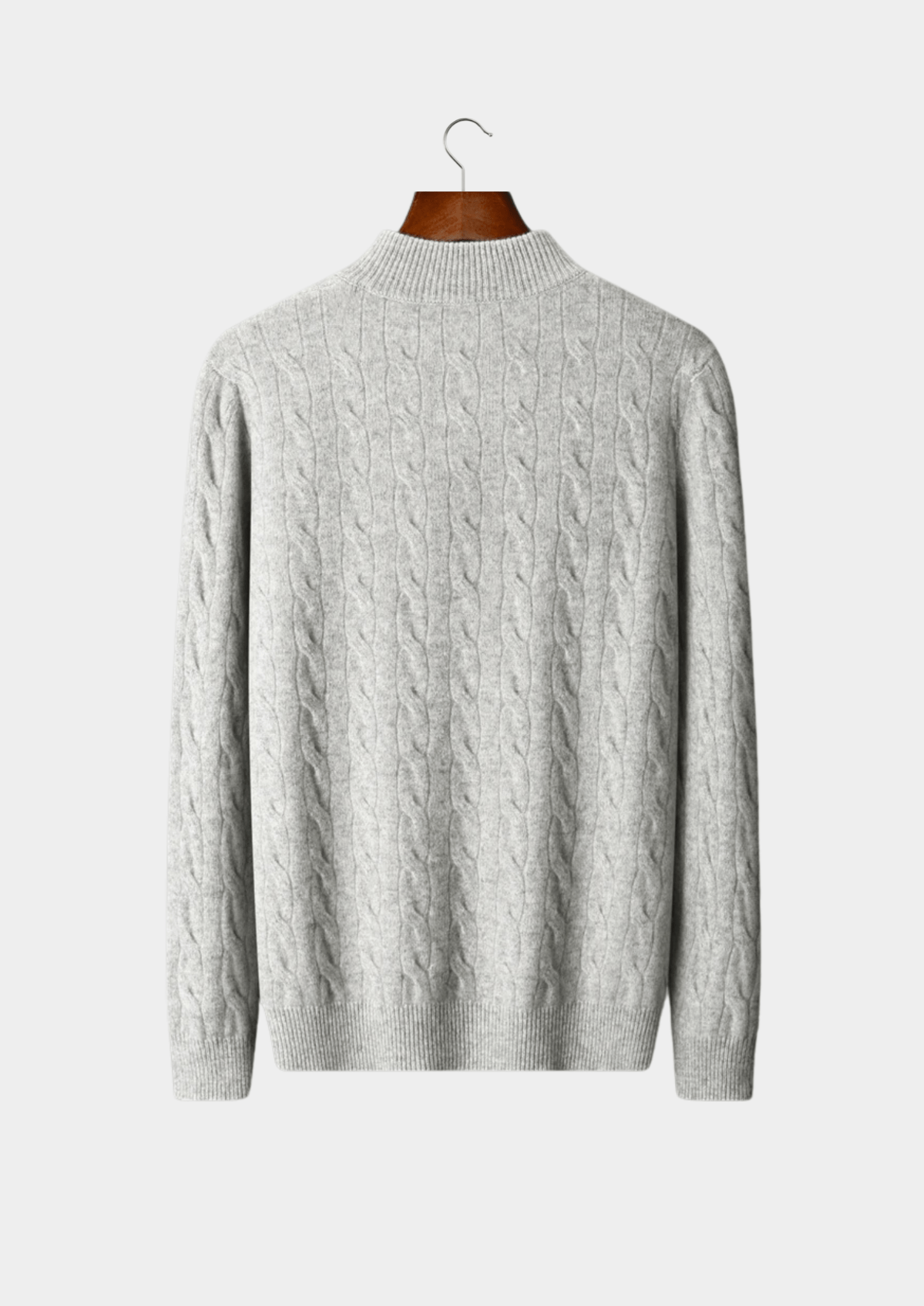 PURE EXTRA - FINE MERINO WOOL CABLE HALF ZIP - Derada