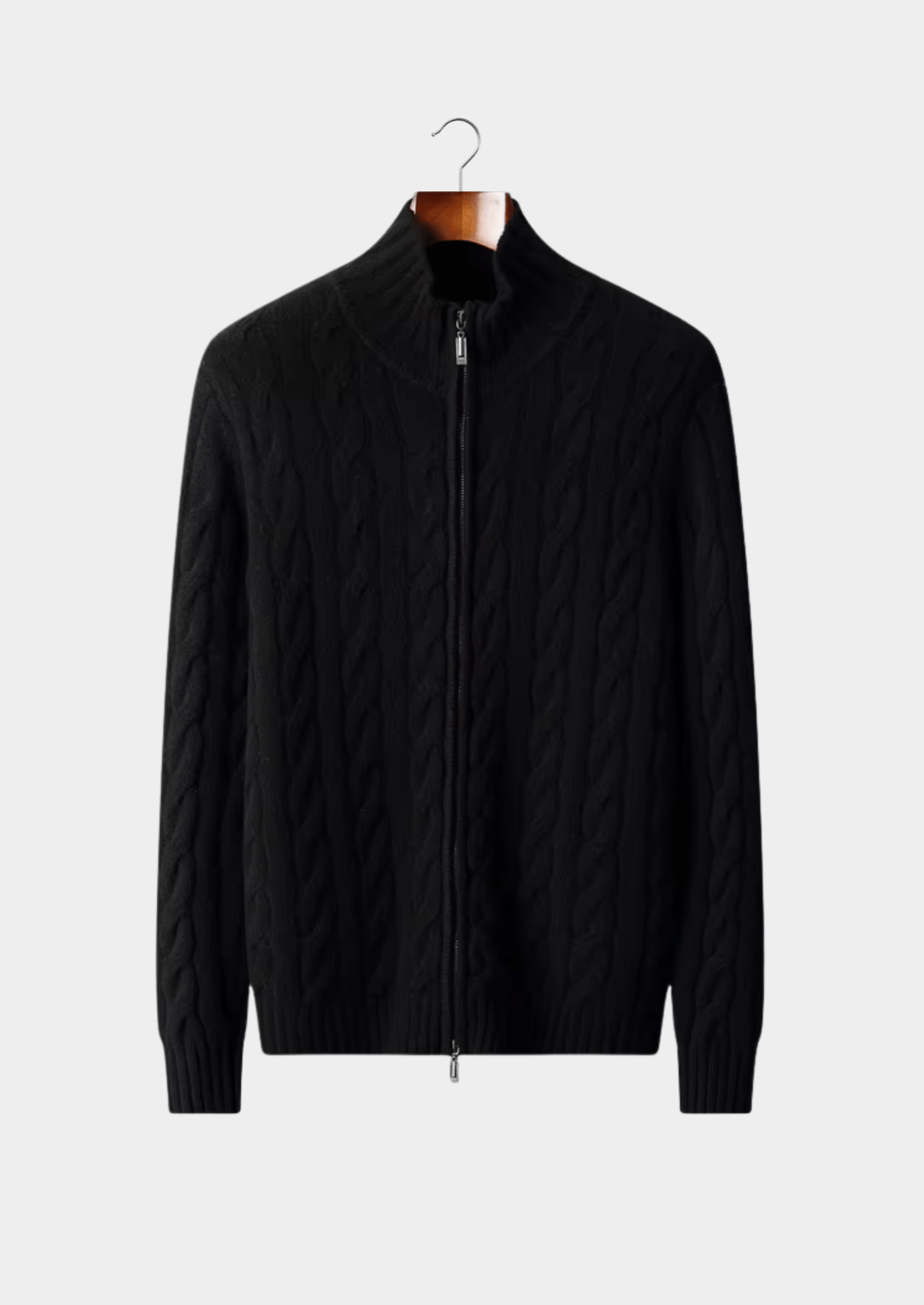 PURE EXTRA - FINE MERINO WOOL DUAL - ZIP CABLE CARDIGAN - Derada