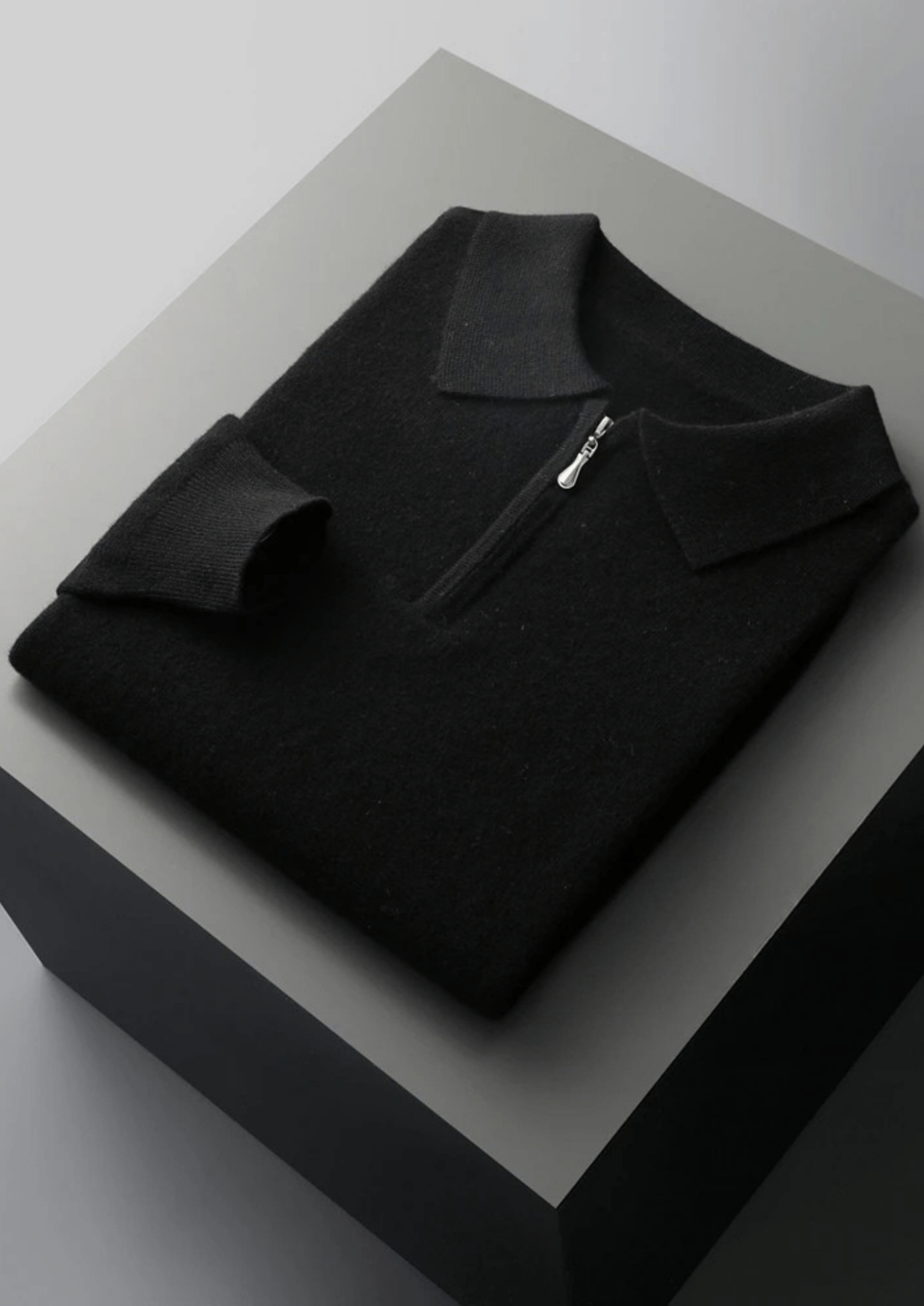 PURE EXTRA - FINE MERINO WOOL HALF ZIP POLO - Derada