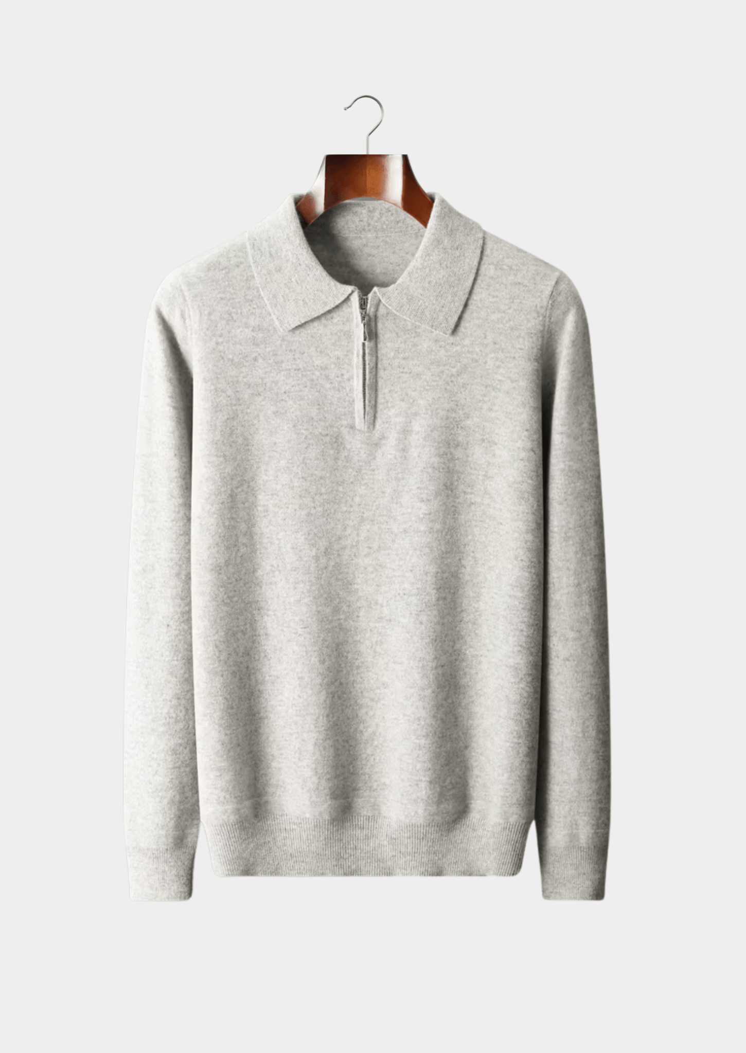 PURE EXTRA - FINE MERINO WOOL HALF ZIP POLO - Derada