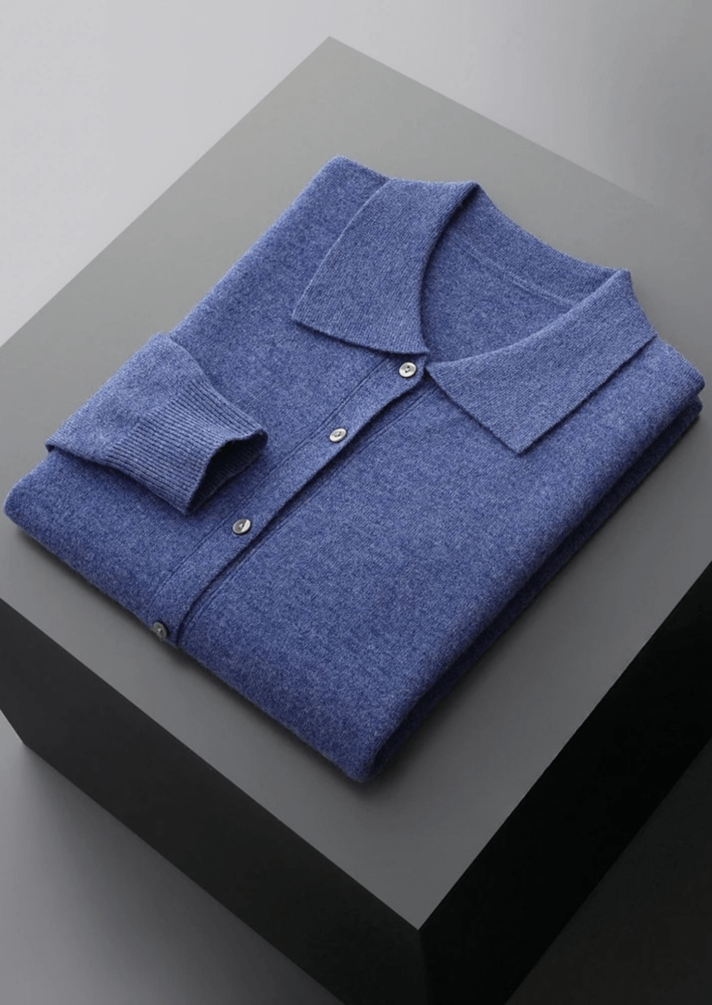 PURE EXTRA - FINE MERINO WOOL POLO CARDIGAN - Derada