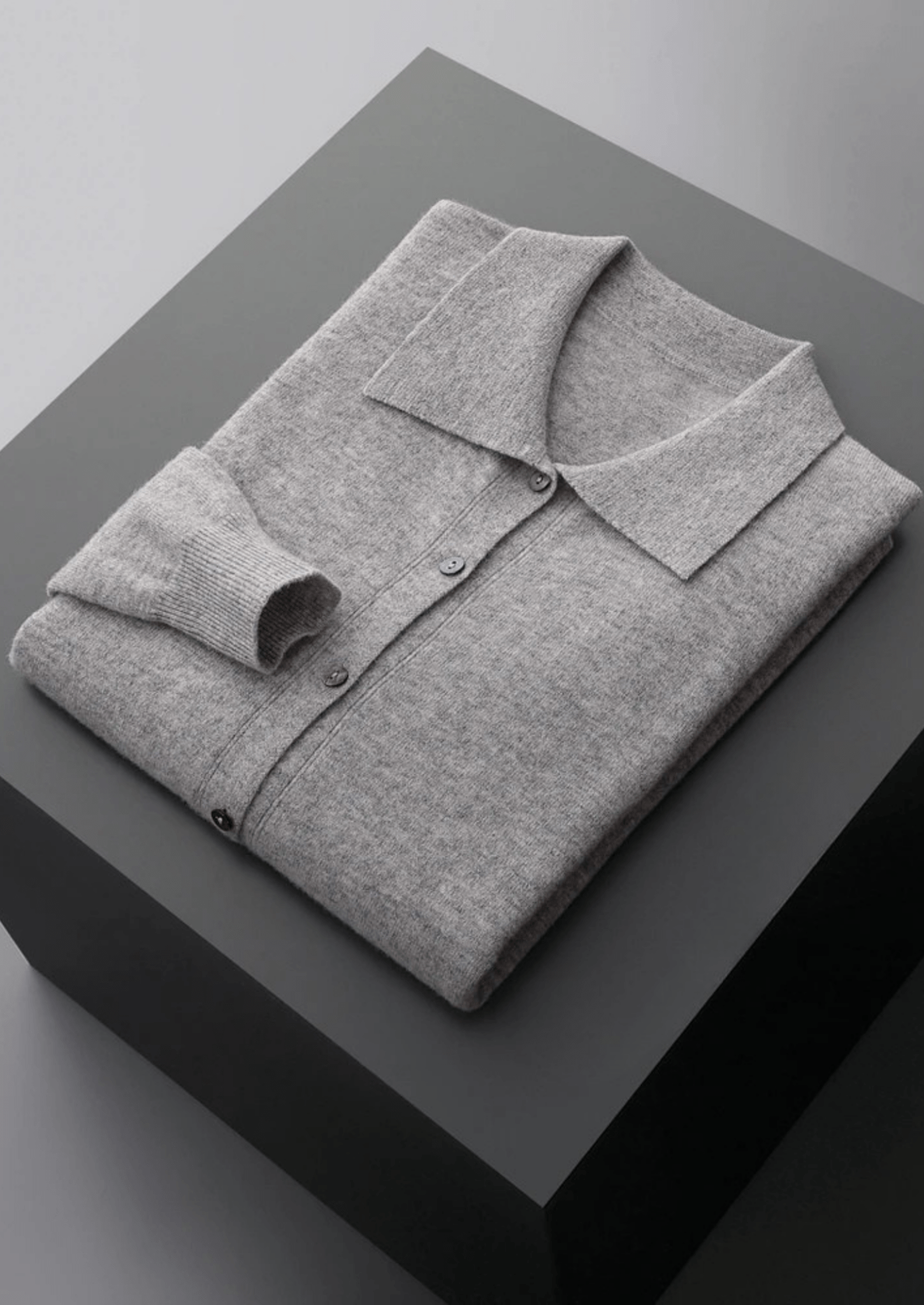 PURE EXTRA - FINE MERINO WOOL POLO CARDIGAN - Derada