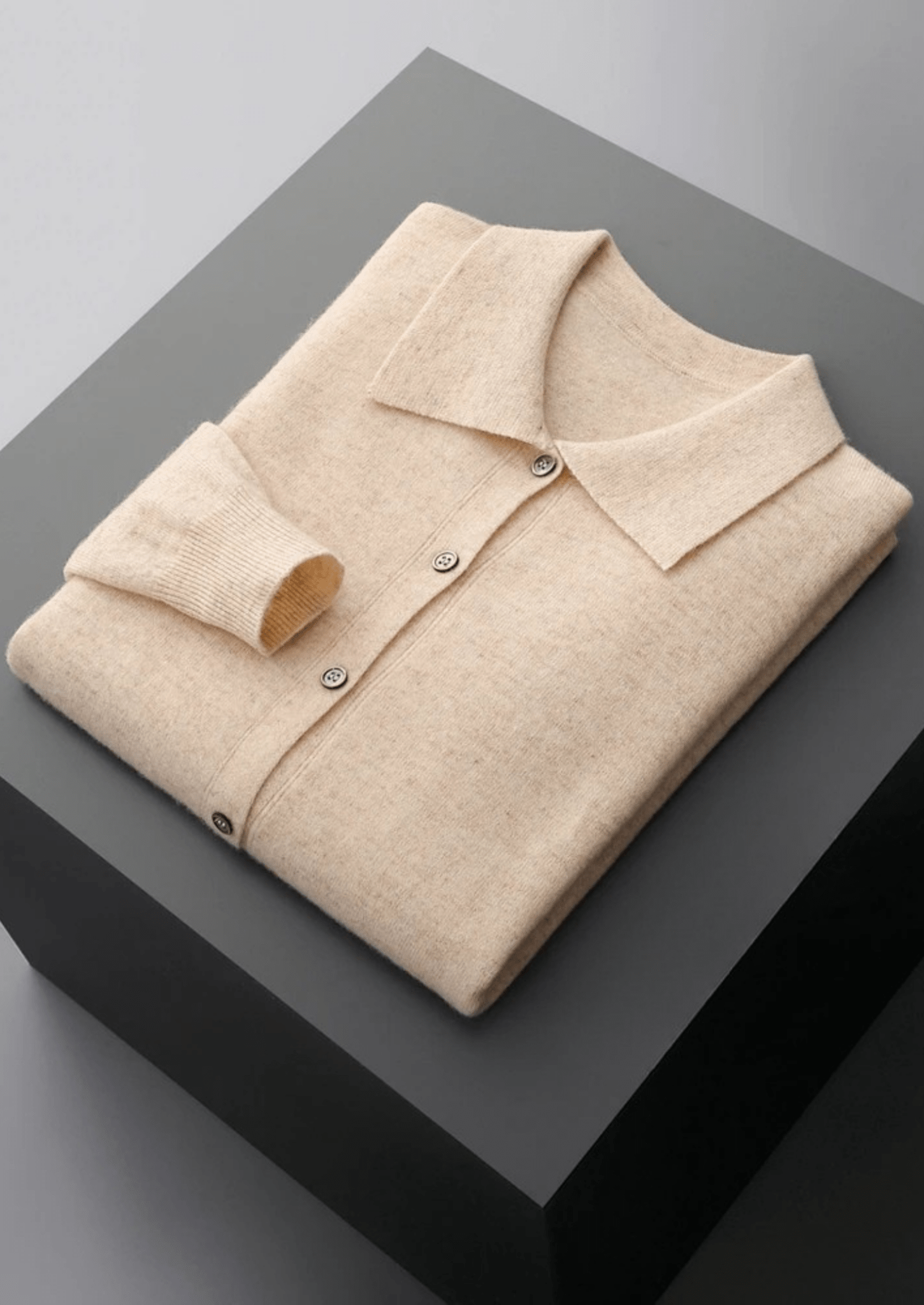 PURE EXTRA - FINE MERINO WOOL POLO CARDIGAN - Derada