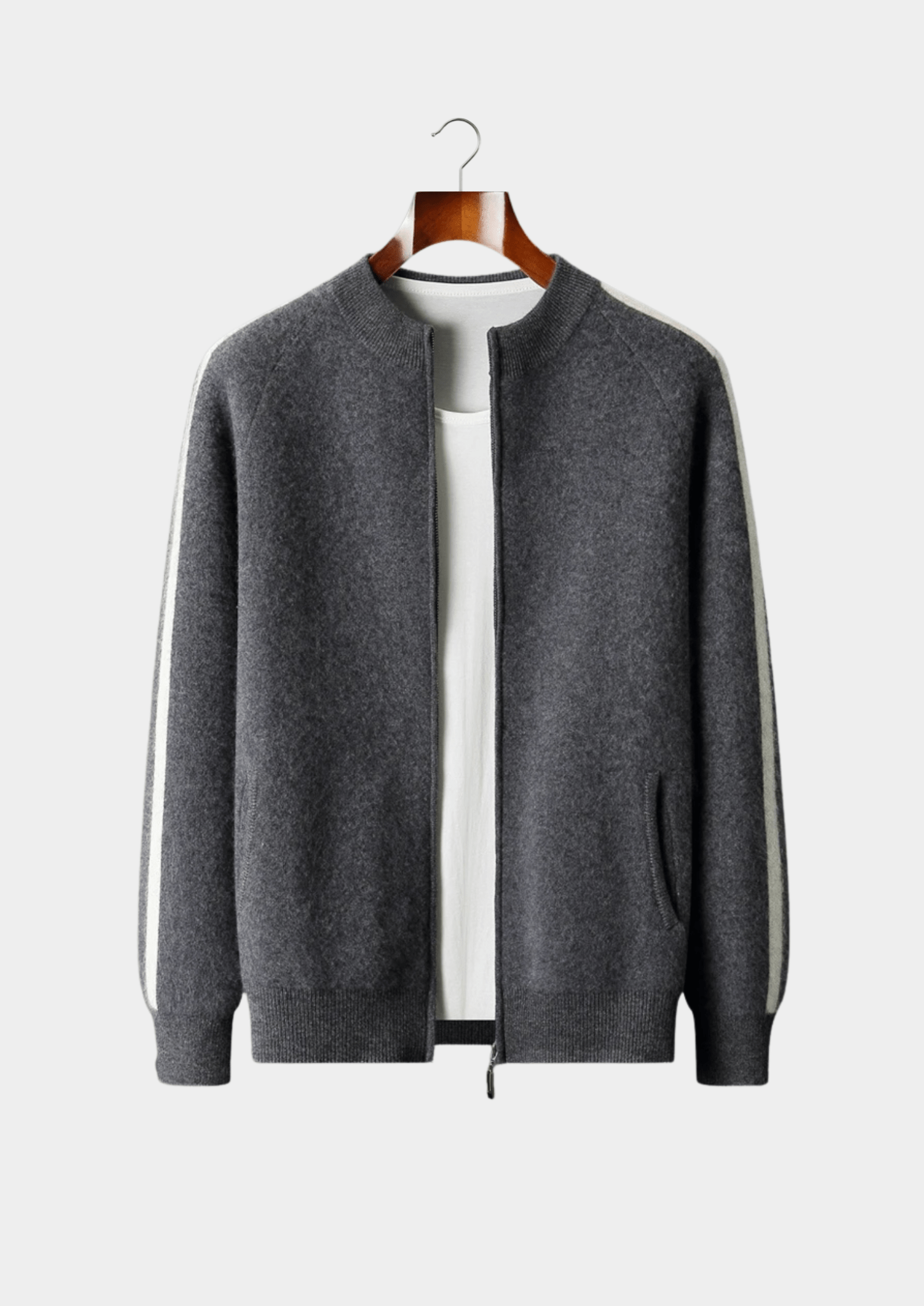 PURE EXTRA - FINE MERINO WOOL STRIPED CARDIGAN - Derada