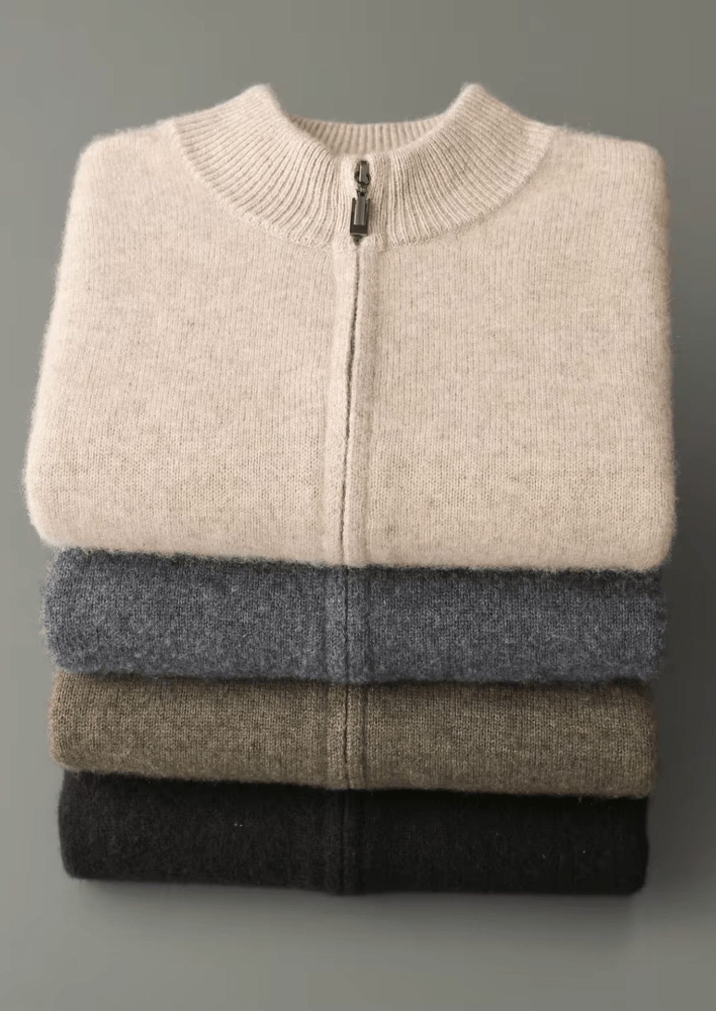 PURE EXTRA - FINE MERINO WOOL ZIPPER CARDIGAN - Derada
